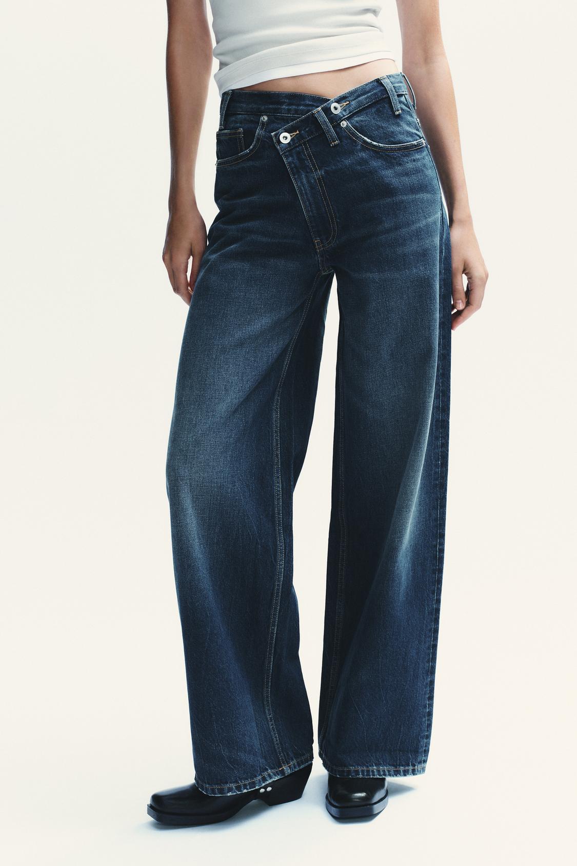 Melivya™ Vintage Wash Wide-Leg Denim Pants