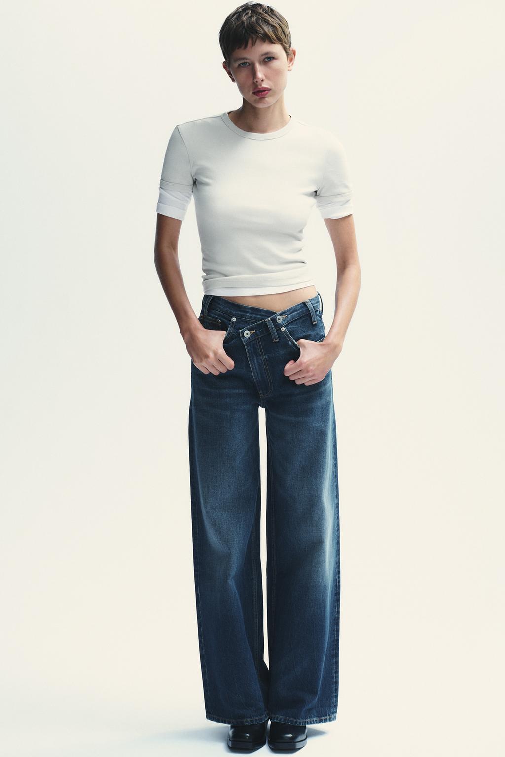 Melivya™ Vintage Wash Wide-Leg Denim Pants
