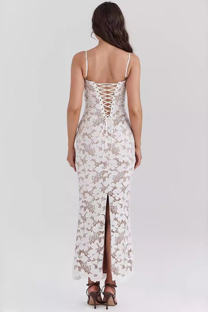 Melivya™ Isabella- Pearl Blossom Maxi Dress