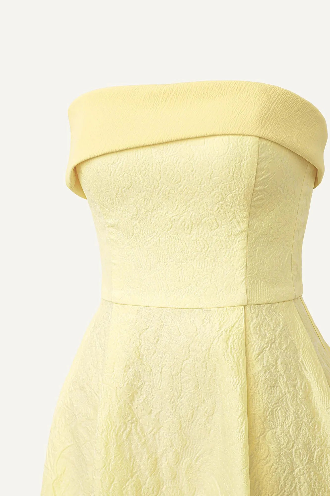 Melivya™ Jacquard Midi Dress with Satin Turn-up