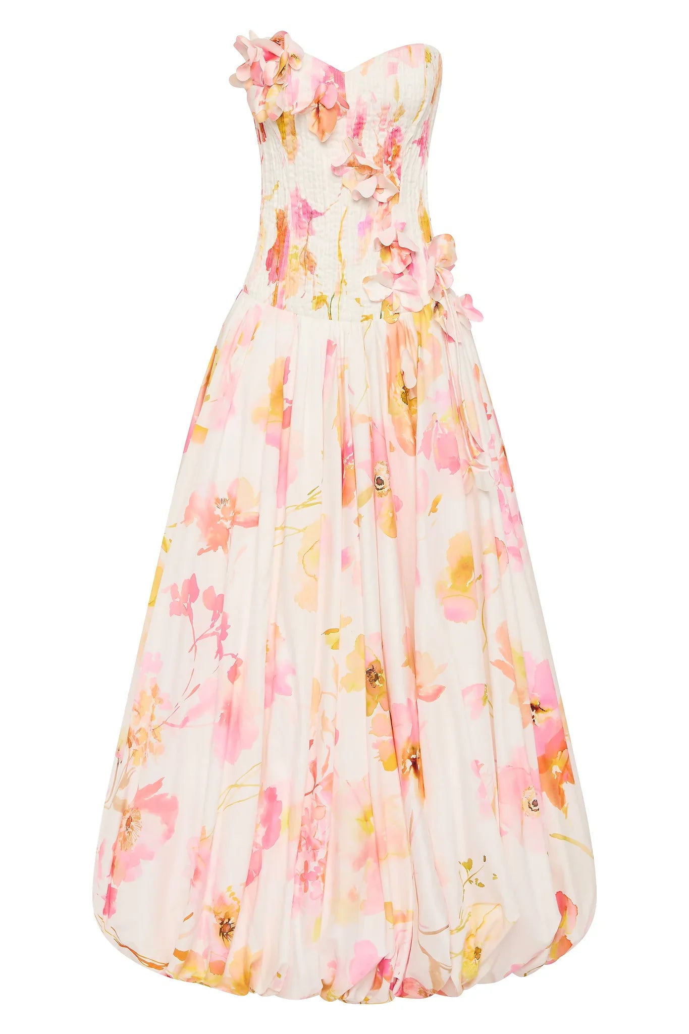 Melivya™ Golden Garden Strapless Gown