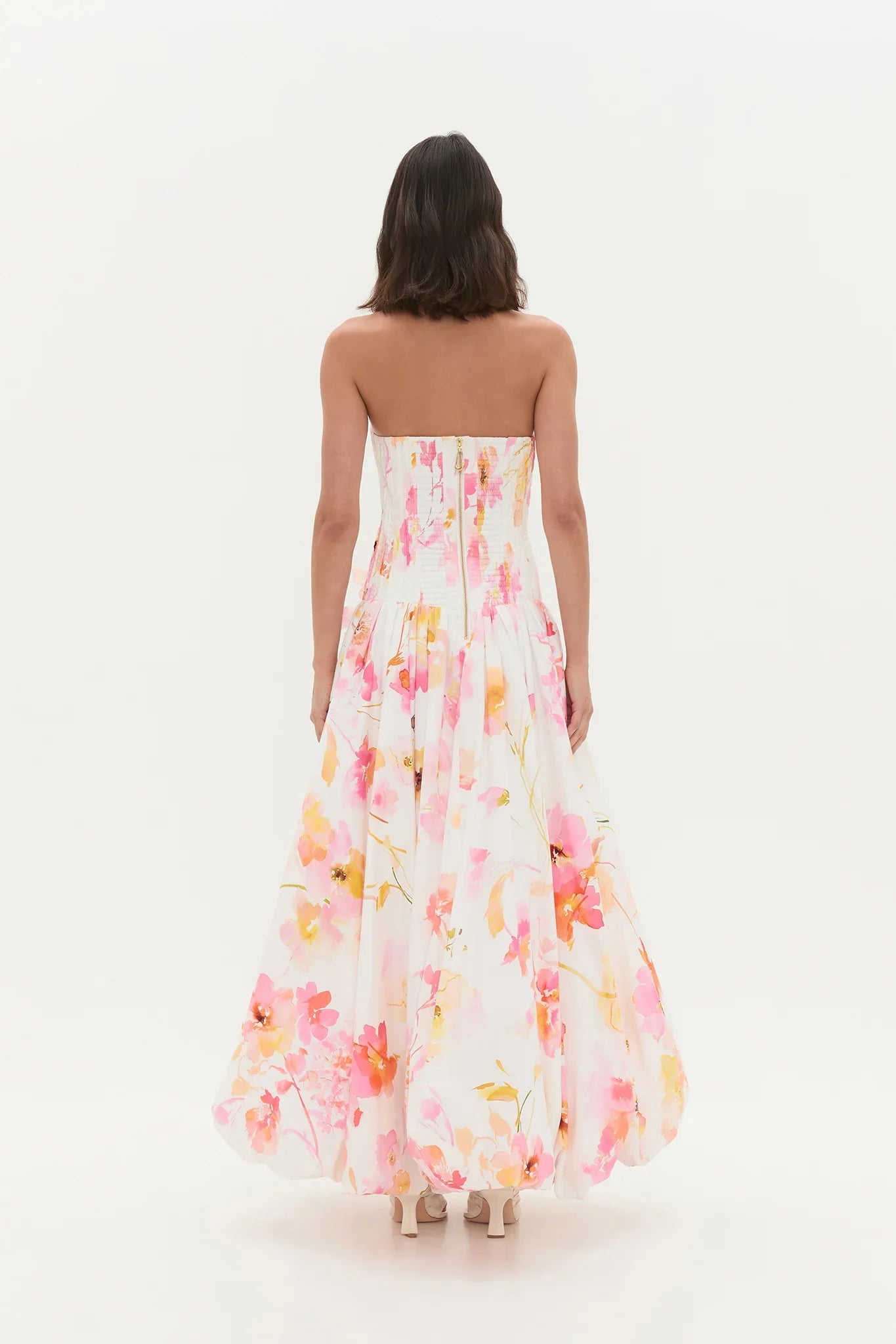 Melivya™ Golden Garden Strapless Gown