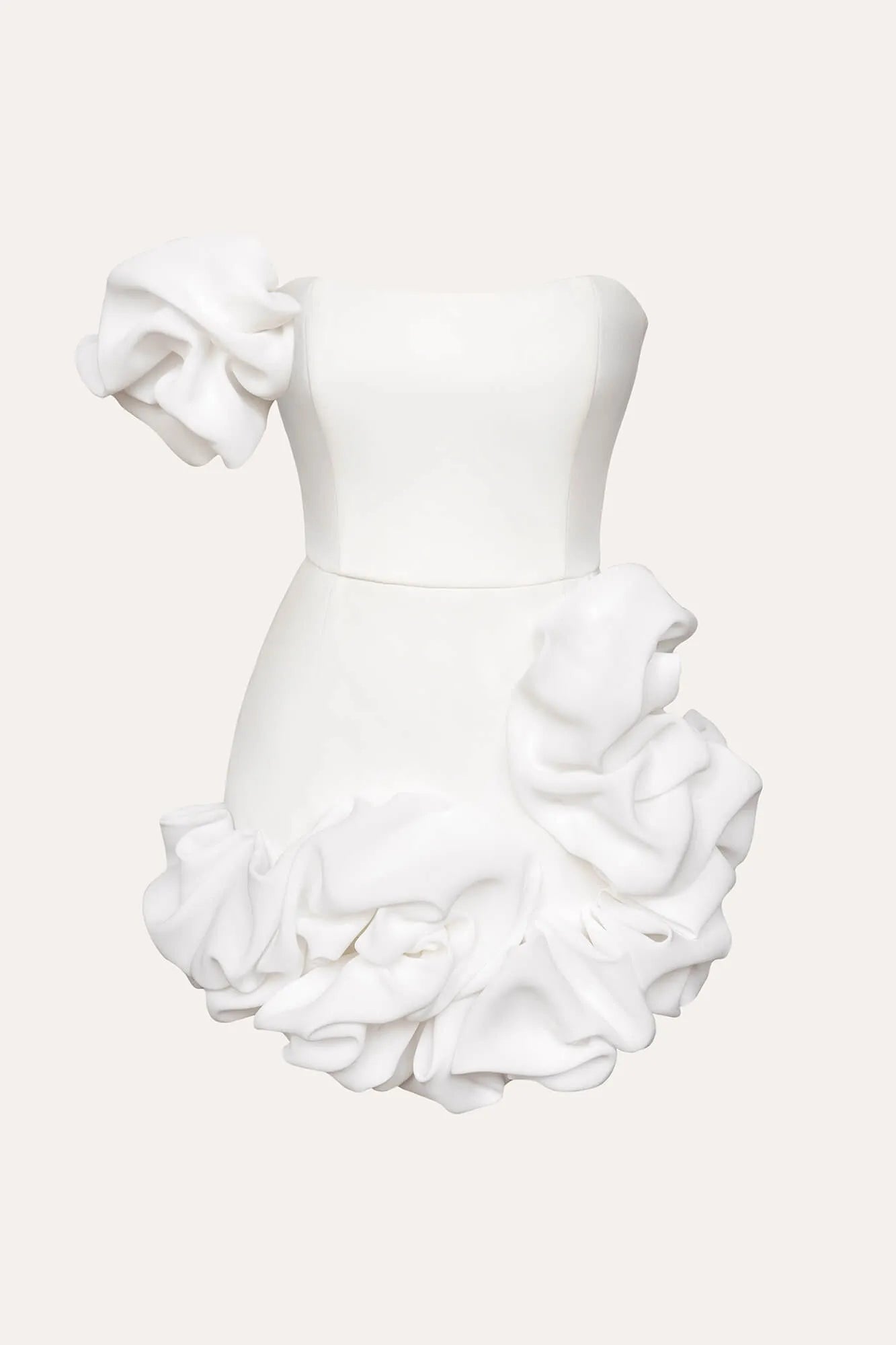 Melivya™ Flounced Bottom One Shoulder Bustier Dress