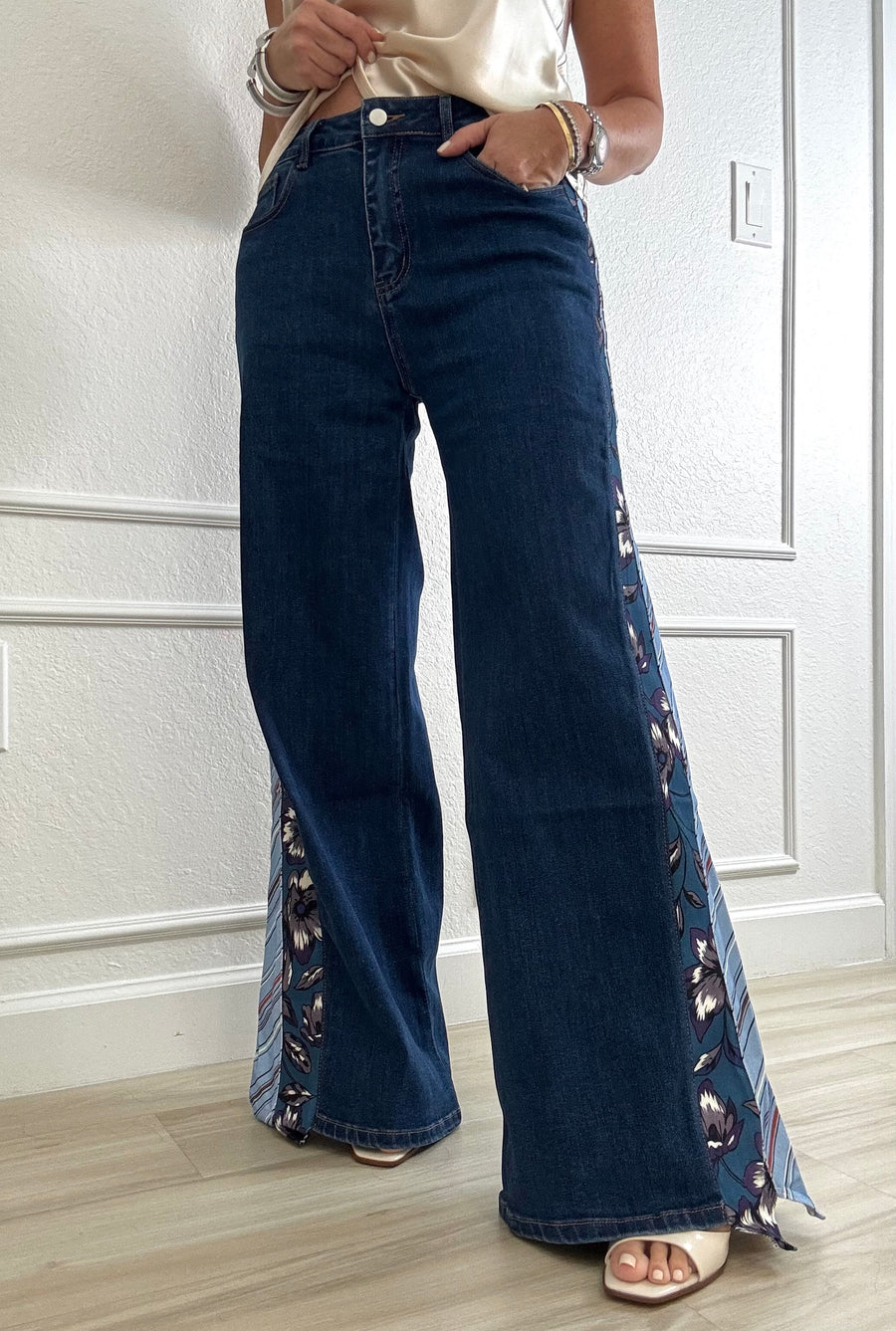 Melivya™ Patchwork Harmony Flare Jeans