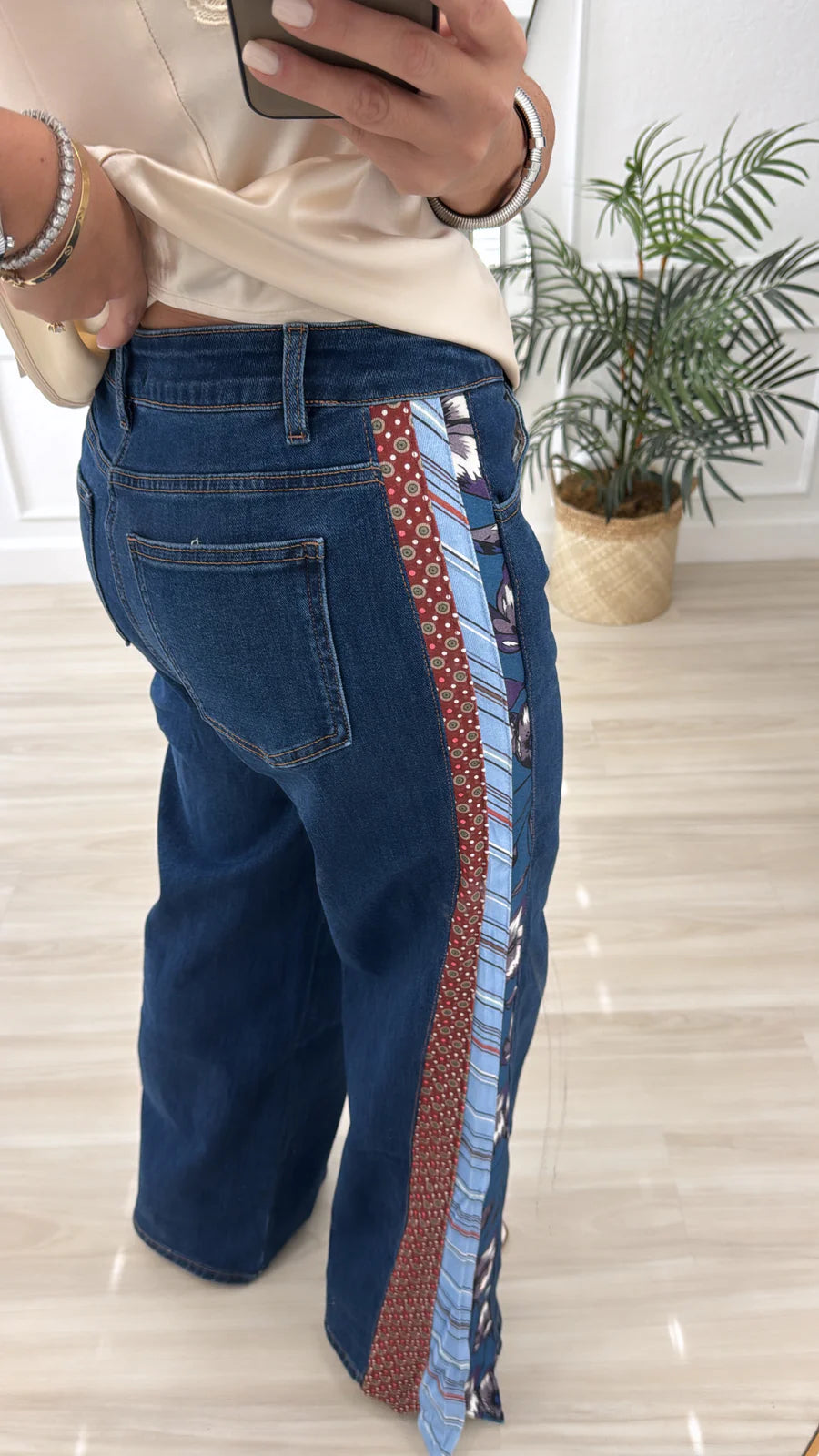 Melivya™ Patchwork Harmony Flare Jeans