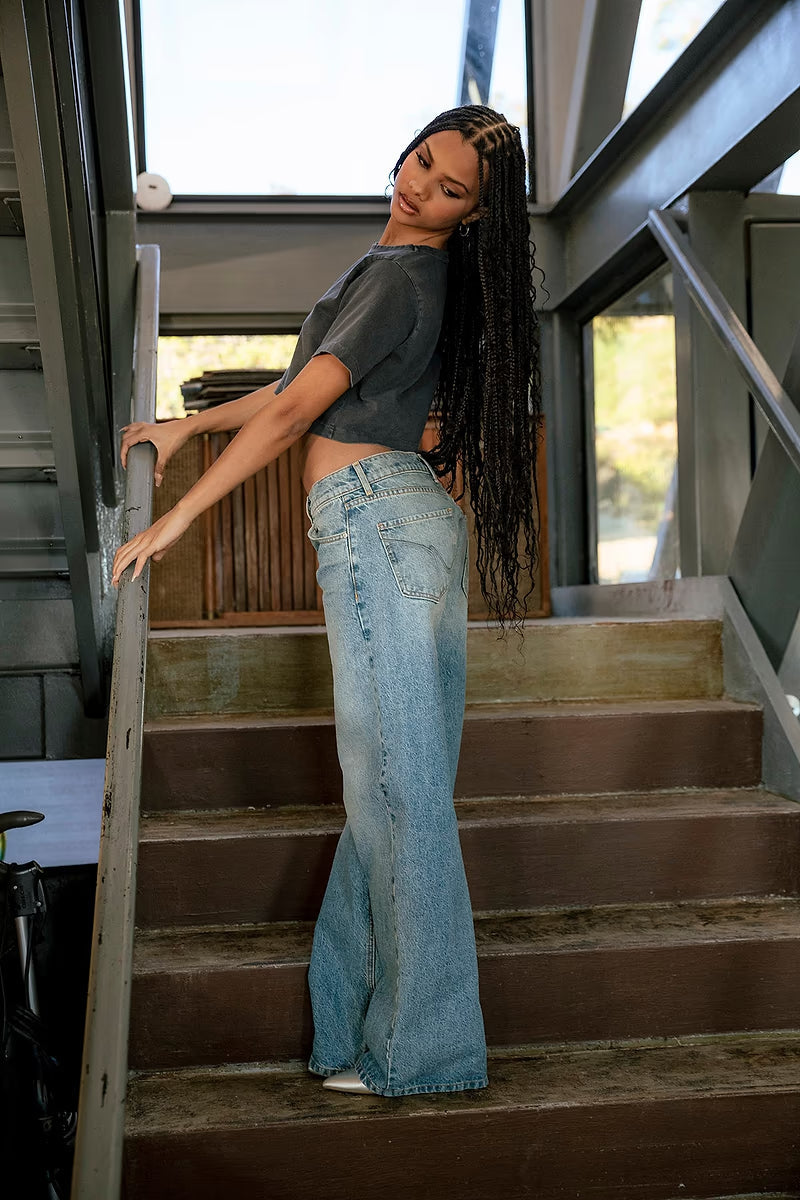 Melivya™ Wavesong Low-Rise Flare Jeans