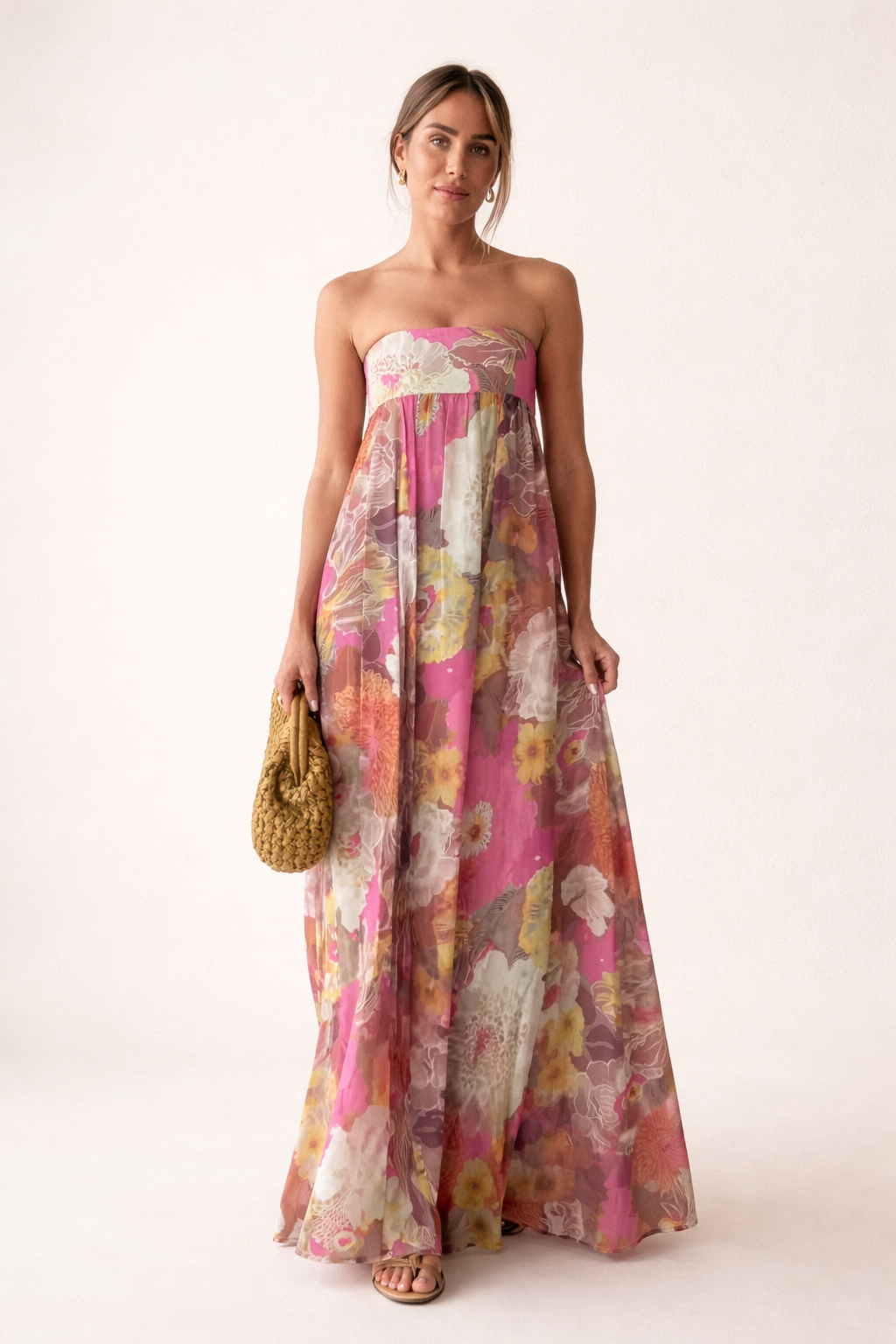 Melivya™ Floral Print Maxi Dress