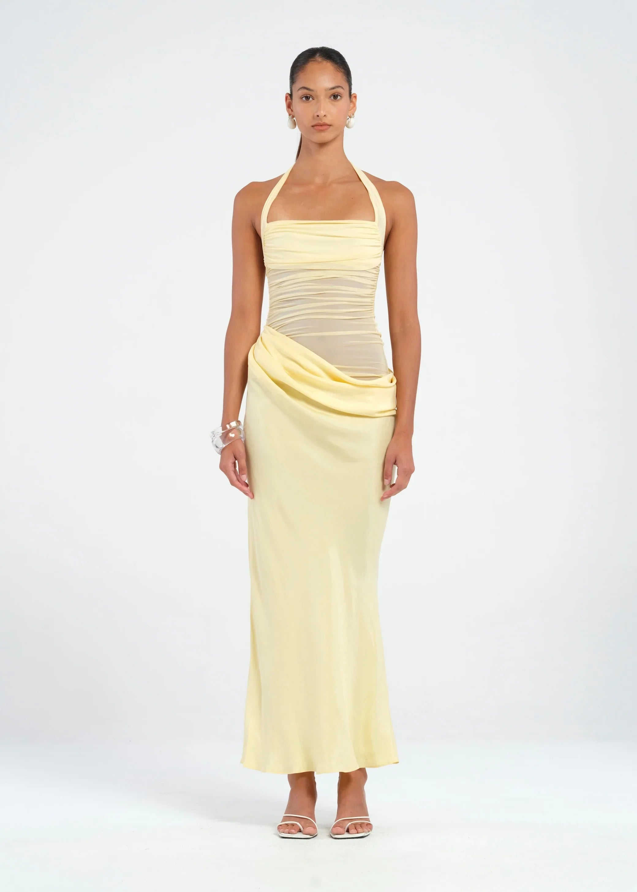 Melivya™ BENNI Gina Halter Dress Butter