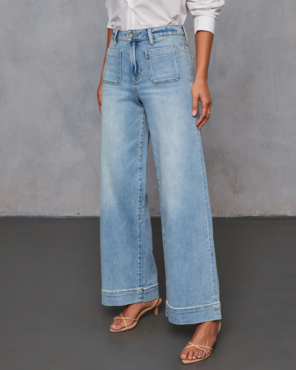 Melivya™ Janis Super Stretch Wide Leg Jeans