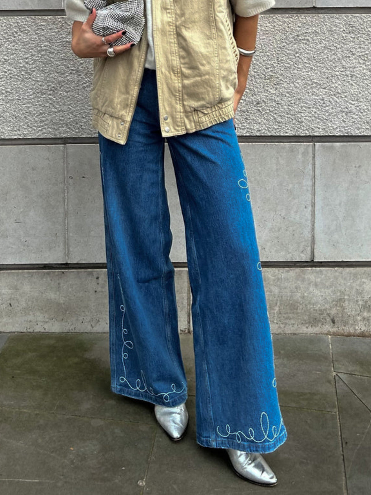 Melivya™ Bay Western Jeans – Desert Vintage