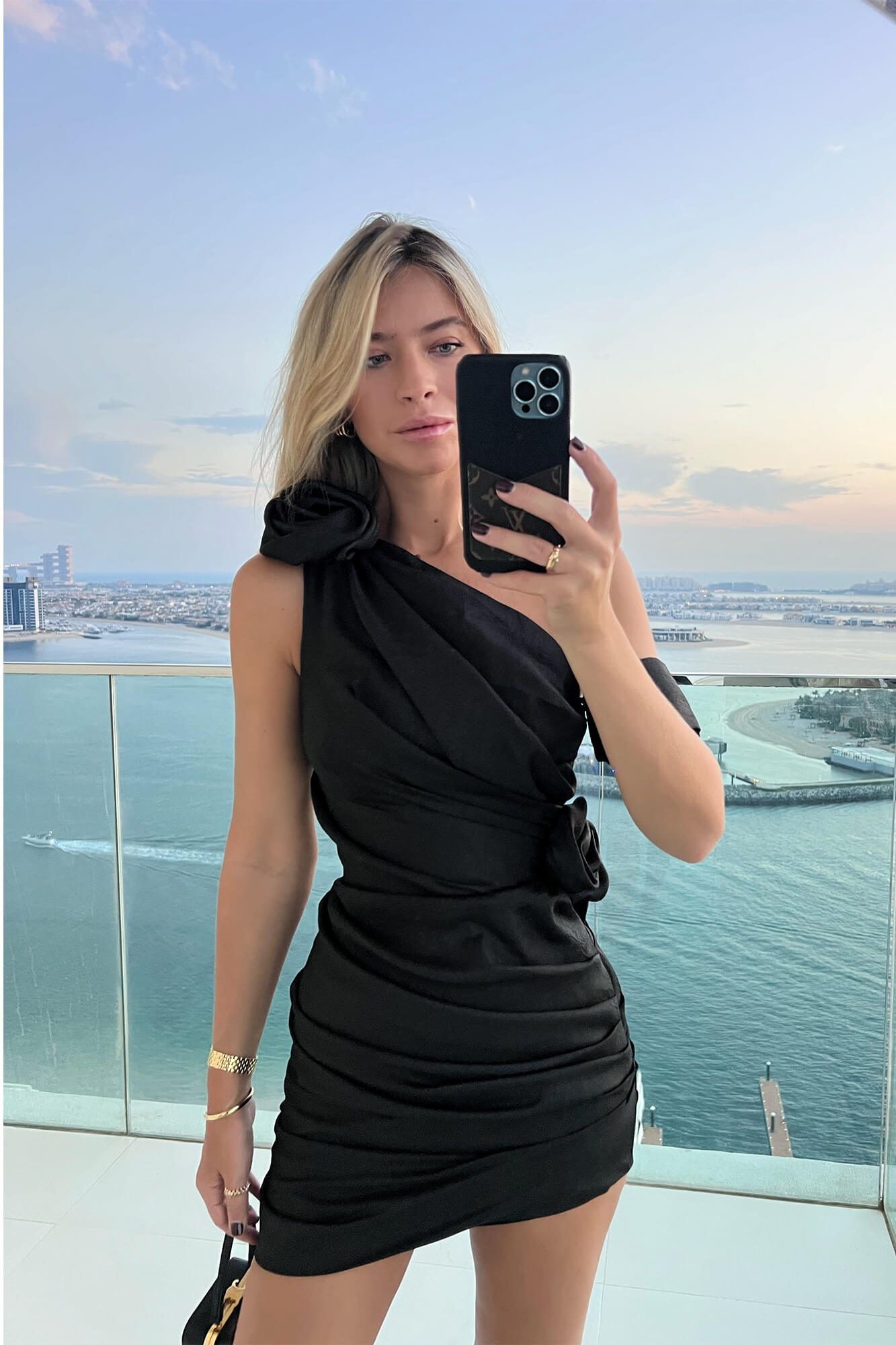 Melivya™ Rose Details Mini Dress