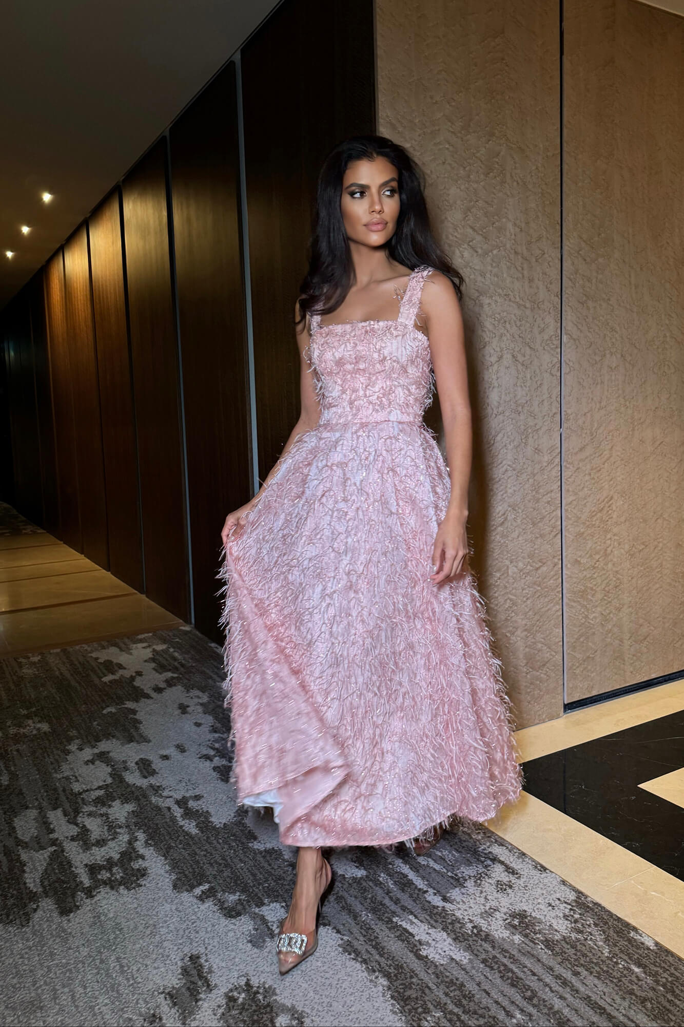 Melivya™ Pleated Corset Midi Dress