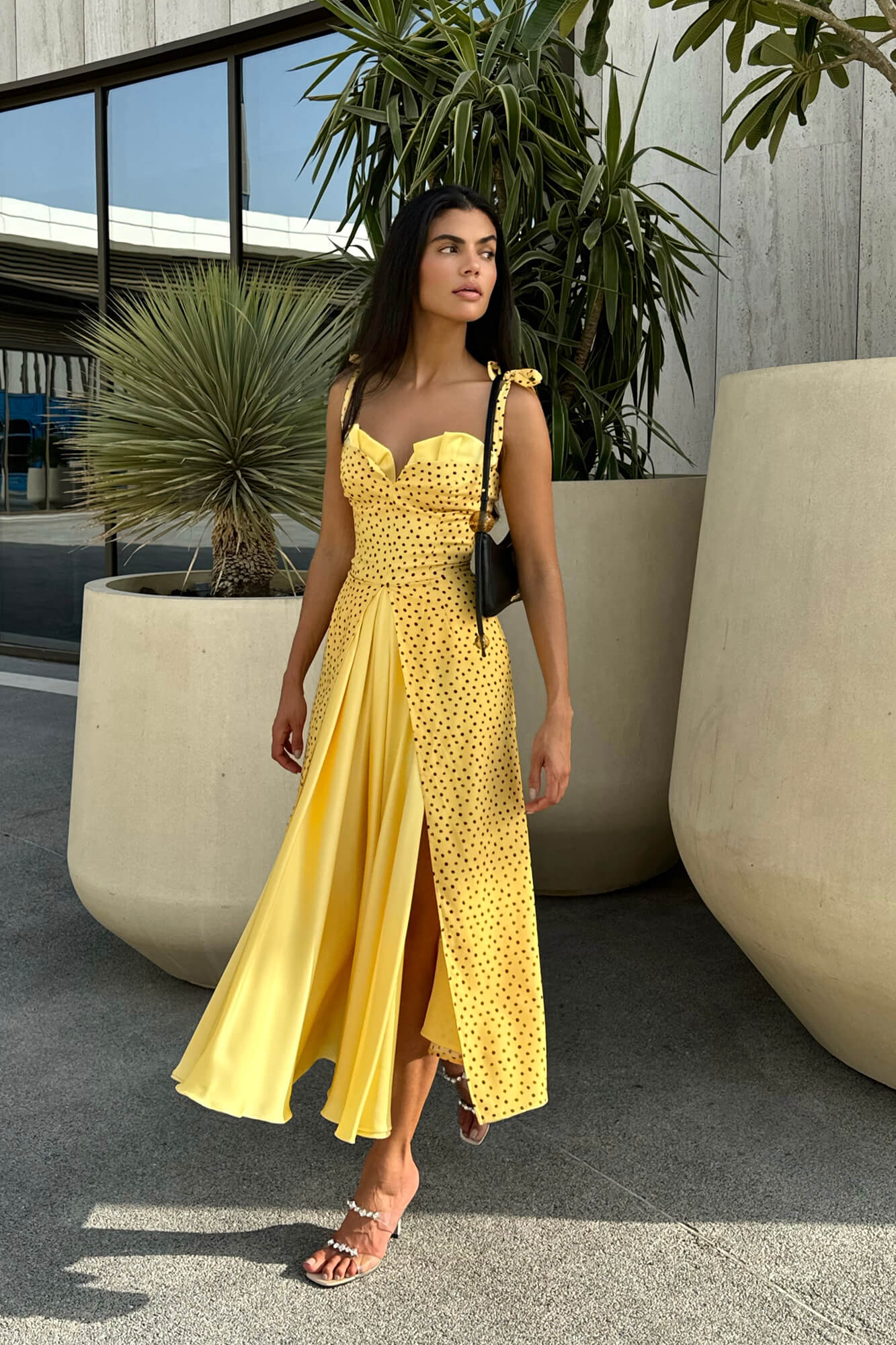 Melivya™ Flowy Slit Midi Dress