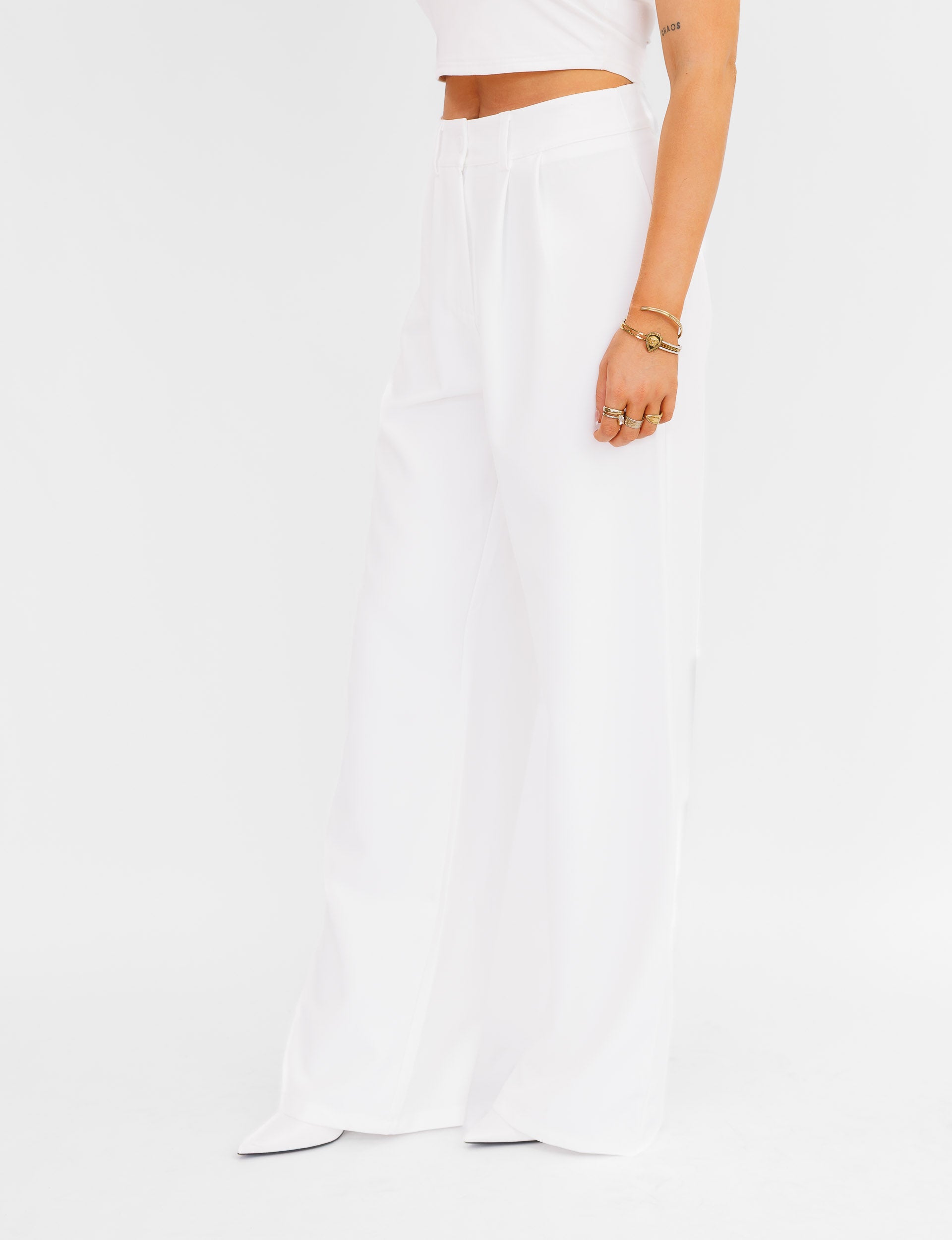 Melivya™ Serene Linen Trousers – White