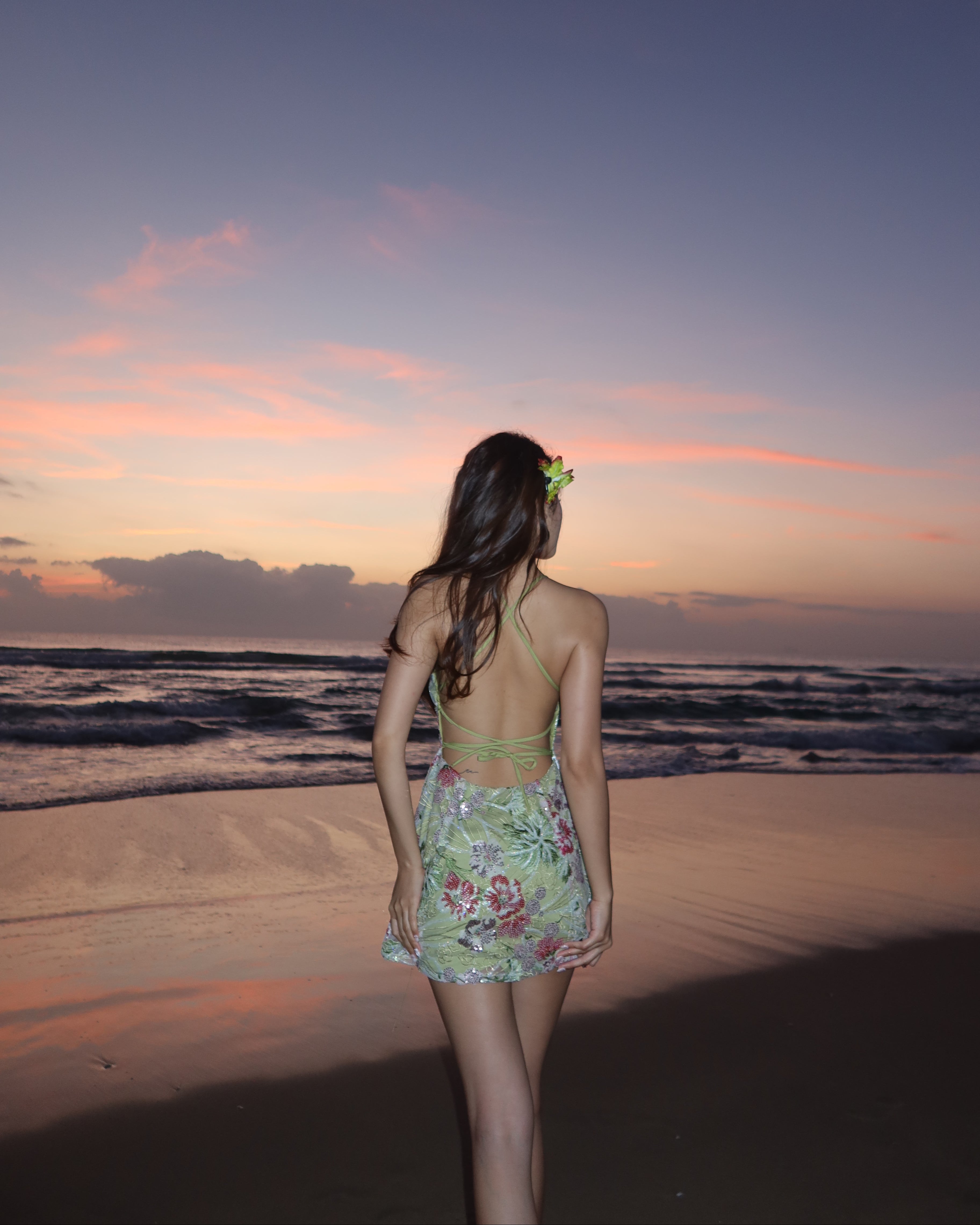 Melivya™ Floral Embellished Mini Dress