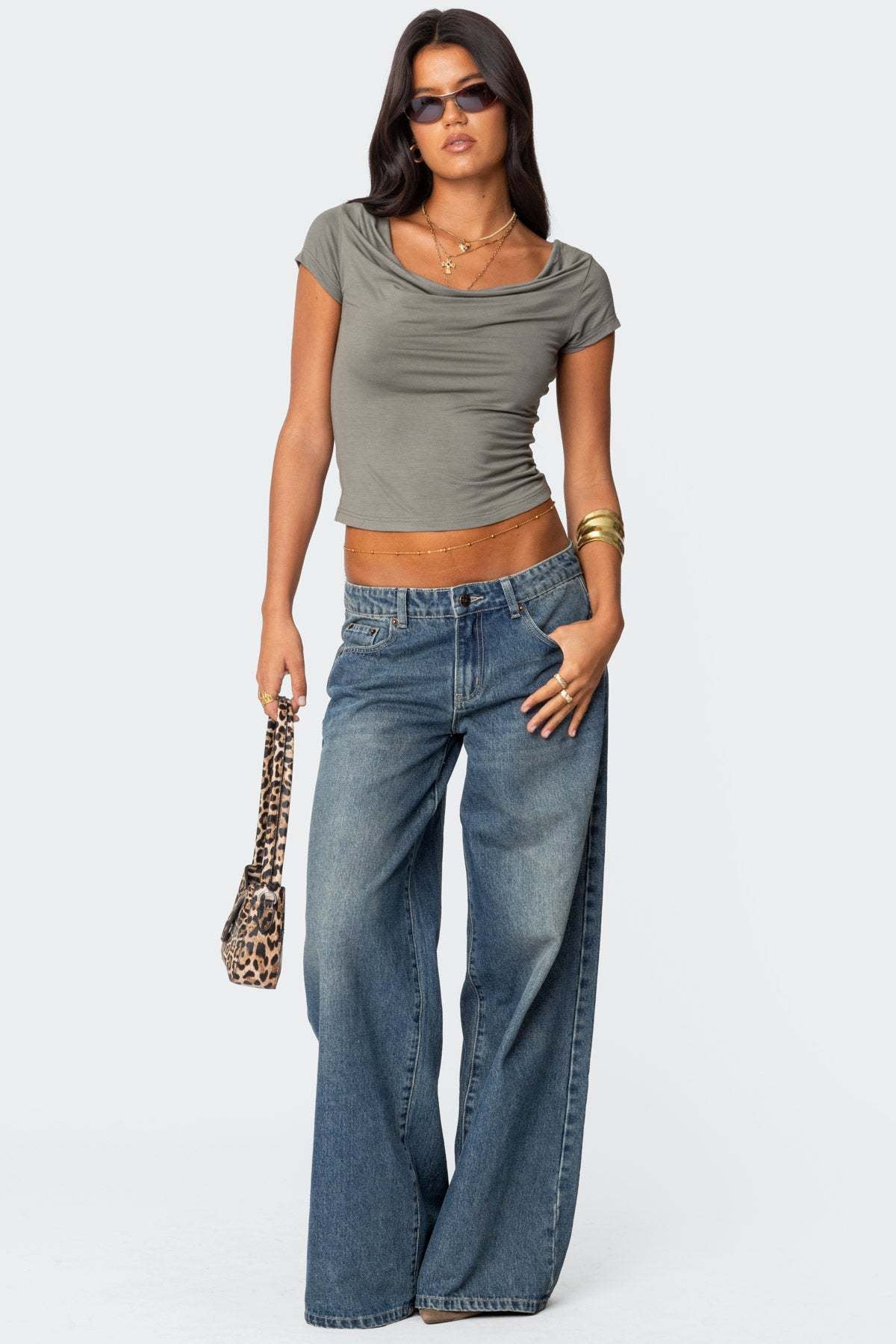Melivya™ Blue Westbrook Vintage Wide Jeans