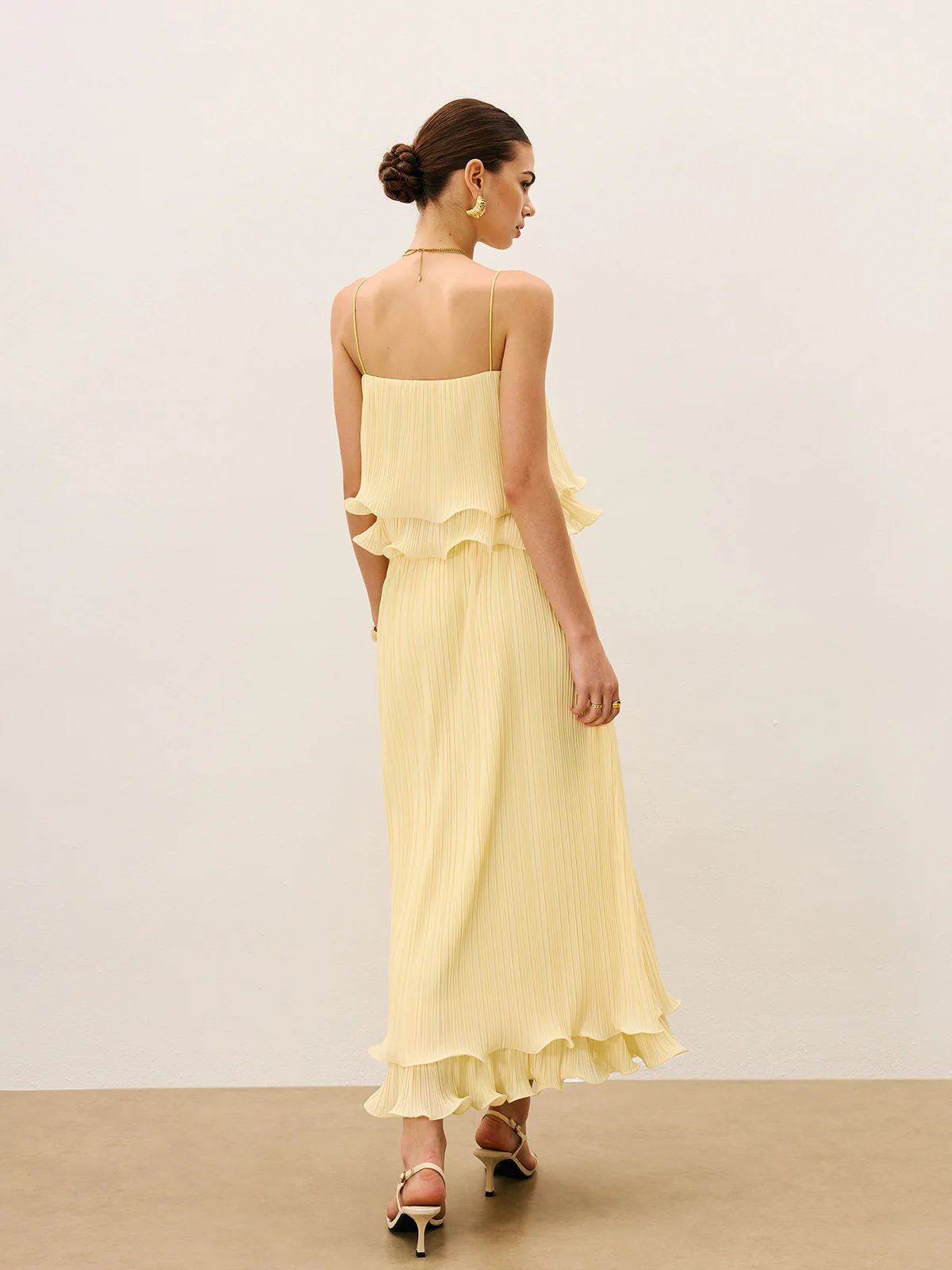 Melivya™ Gilded Morning Fine Pleated Camisole