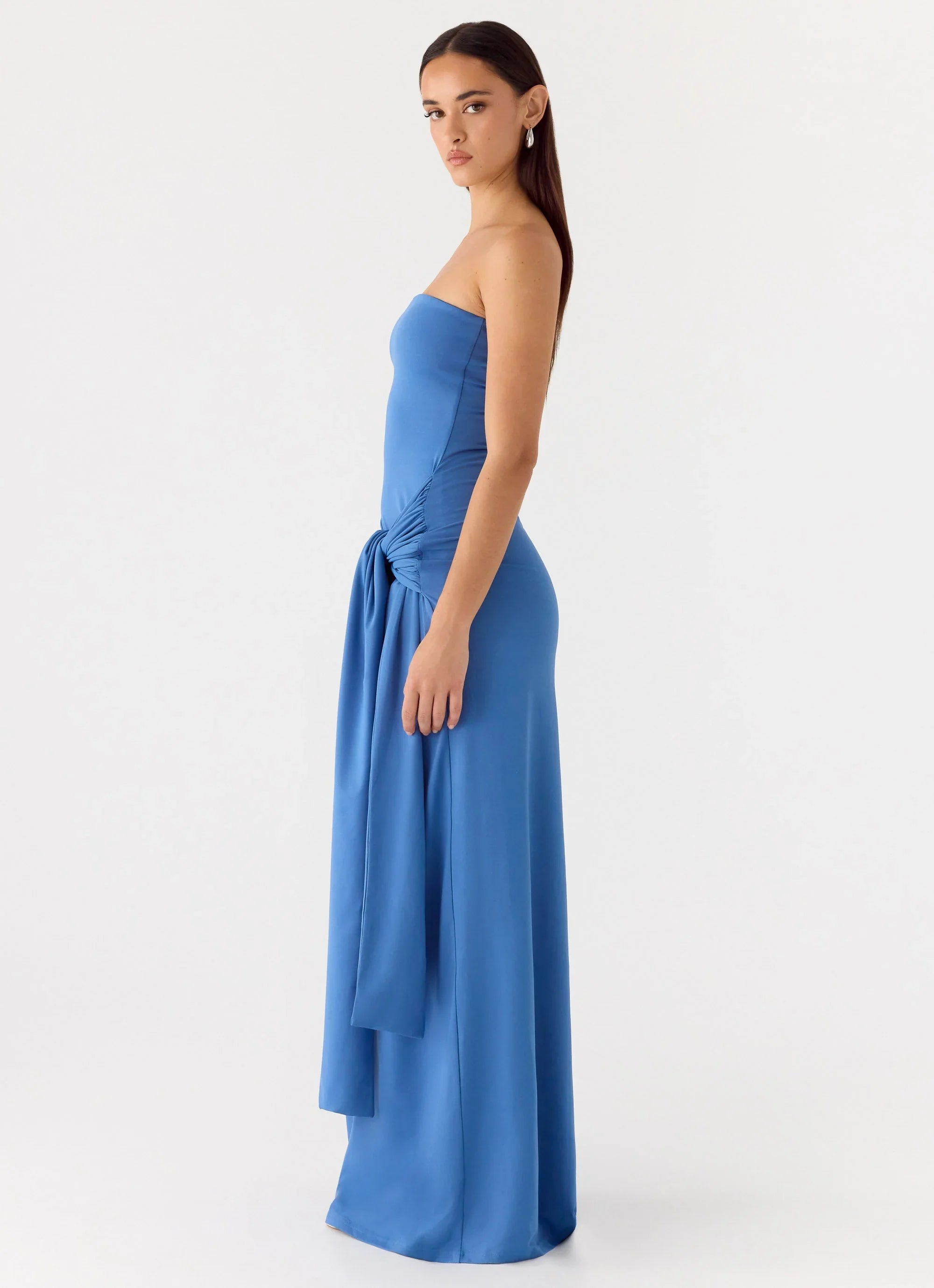Melivya™ Azure Sculpt Strapless Gown