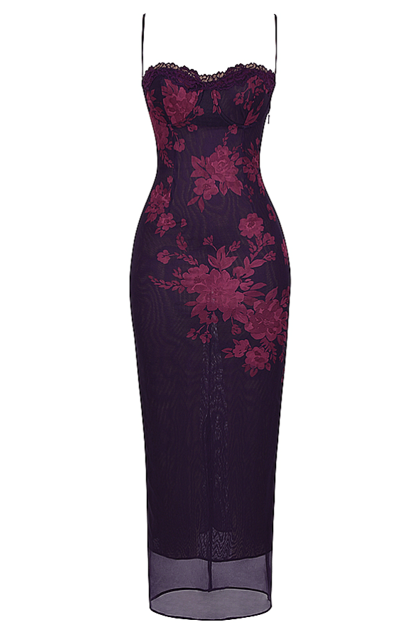 Melivya™ AIZA GRAPE FLORAL PRINT