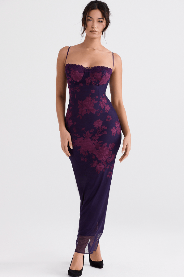 Melivya™ AIZA GRAPE FLORAL PRINT