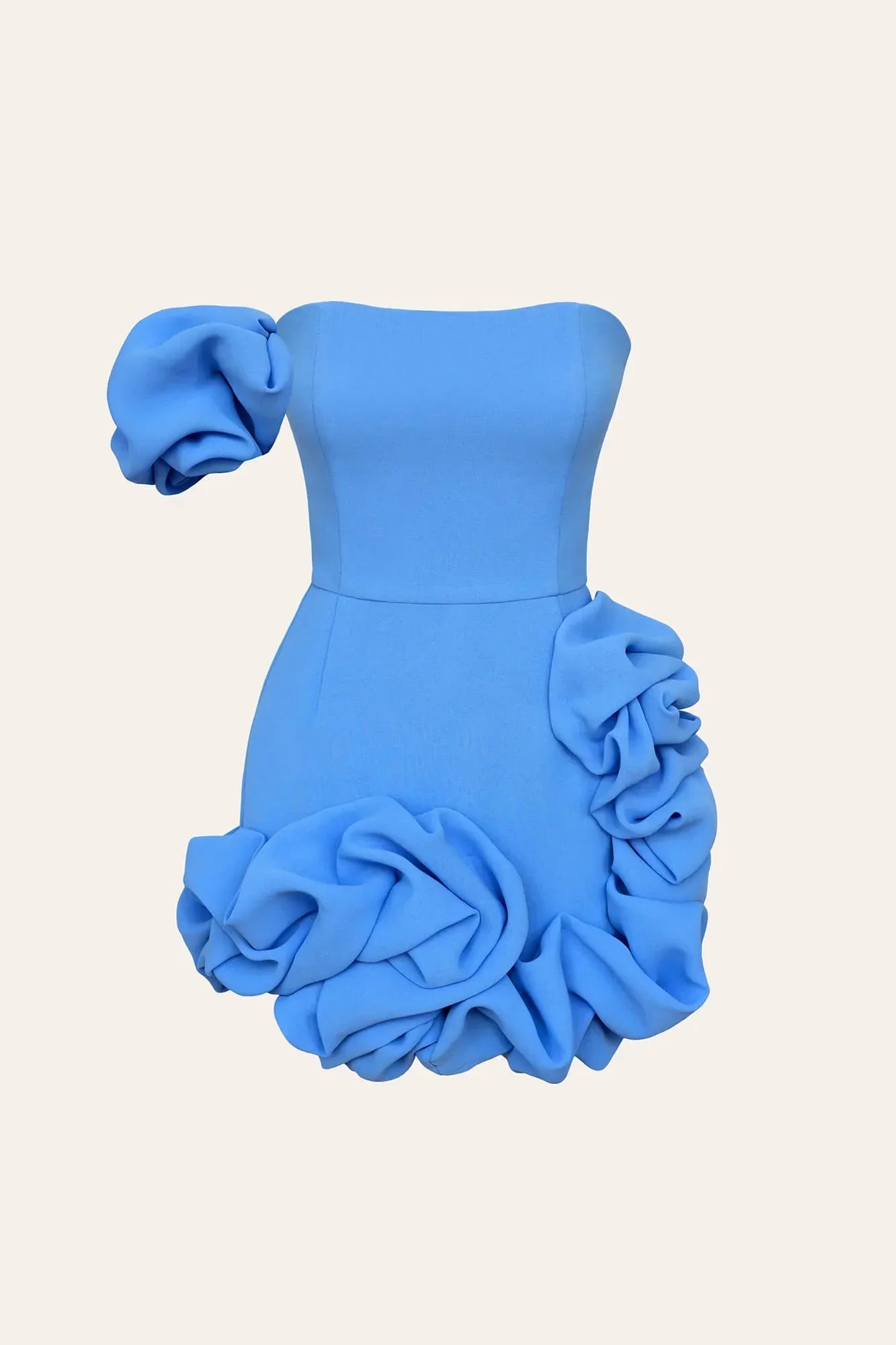 Melivya™ Flounced Bottom One Shoulder Bustier Dress