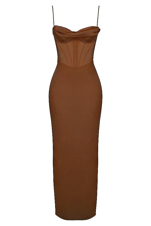 Melivya™ CHARMAINE CHOCOLATE DRESS