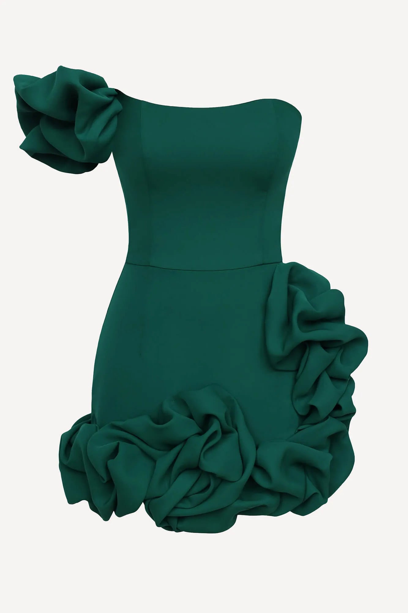 Melivya™ Flounced Bottom One Shoulder Bustier Dress