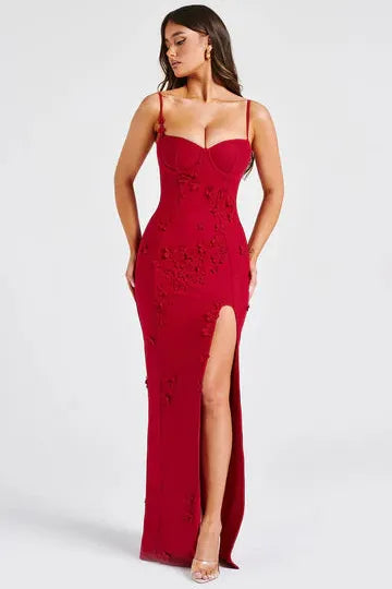 Melivya™ Mina - Appliqué Maxi Dress