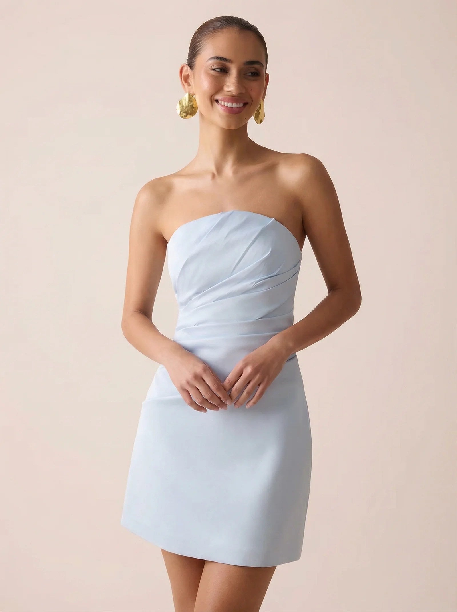 Melivya™ Off-shoulder Strapless Mini Dress