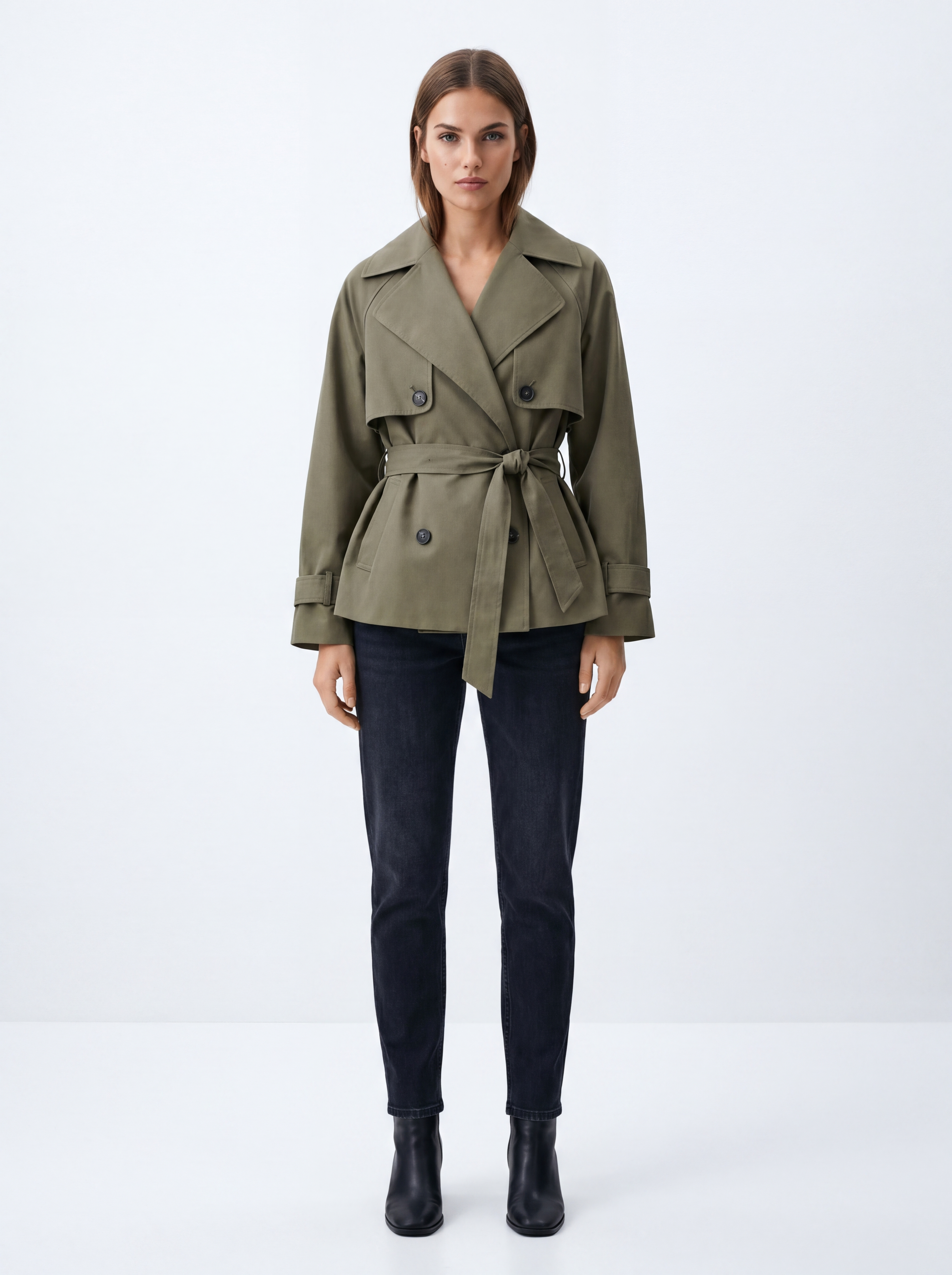 Melivya™ Trenchcoat Khaki Green