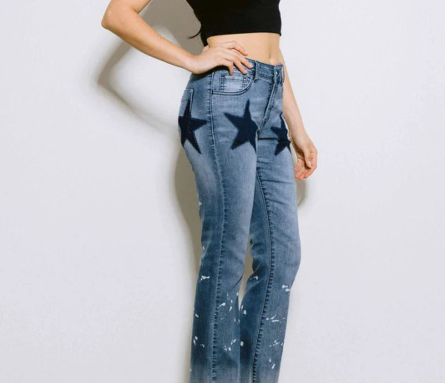 Melivya™ Starstruck Flare Jeans