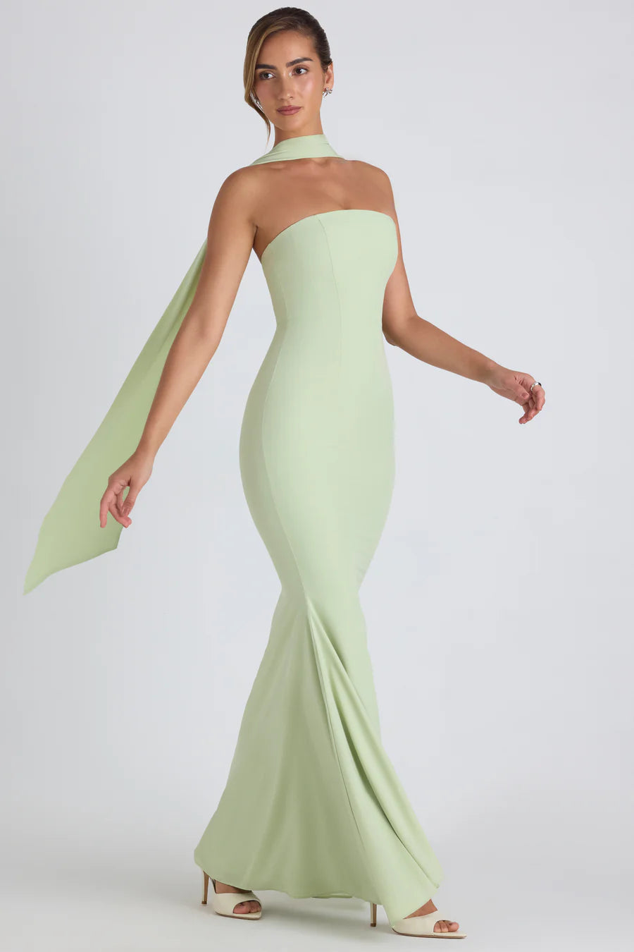 Melivya™ Strapless Scarf Maxi Dress