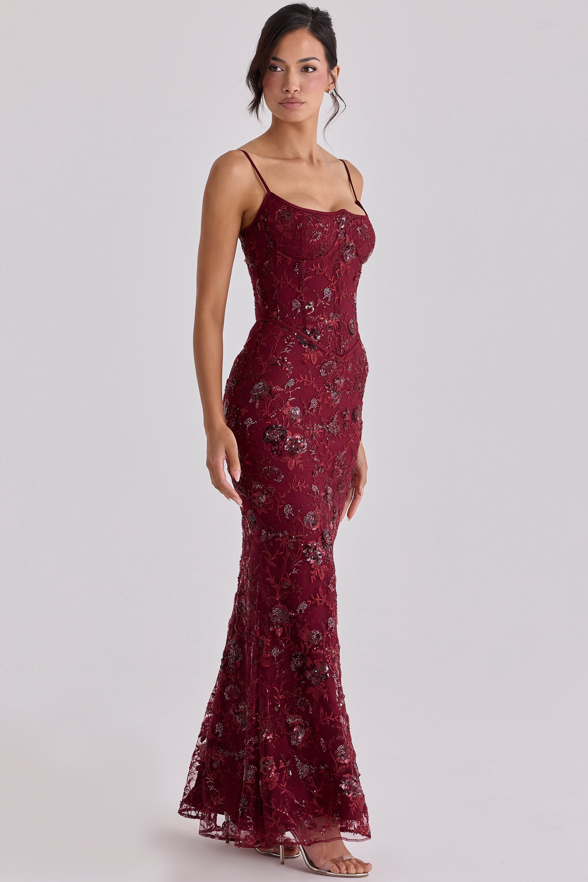 Melivya™ Bordeaux Siren Mermaid Gown