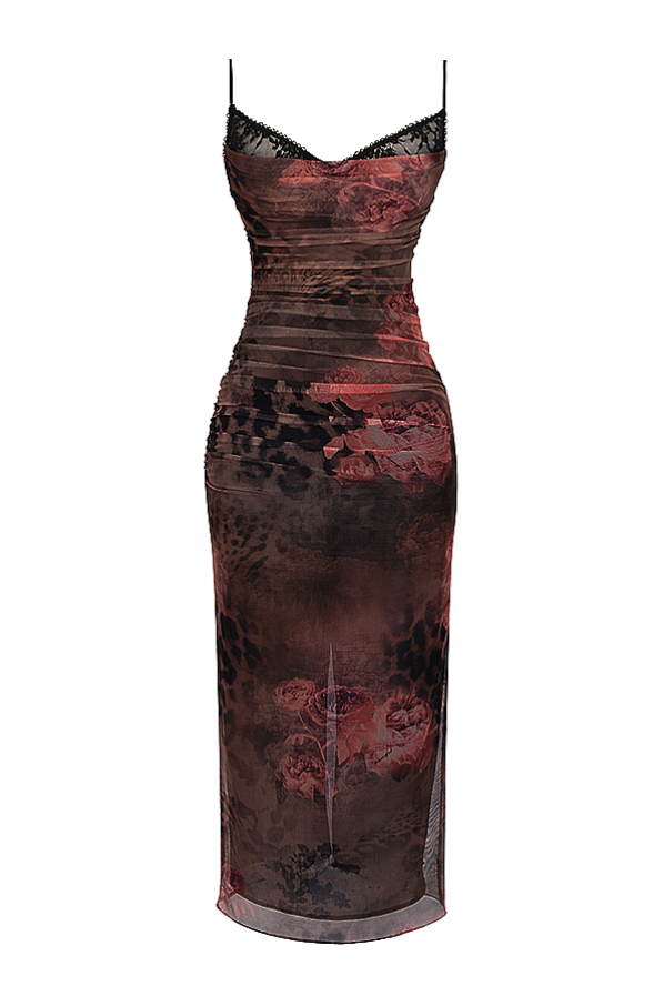 Melivya™ NALINI PRINTED LEOPARD - Dark Brown