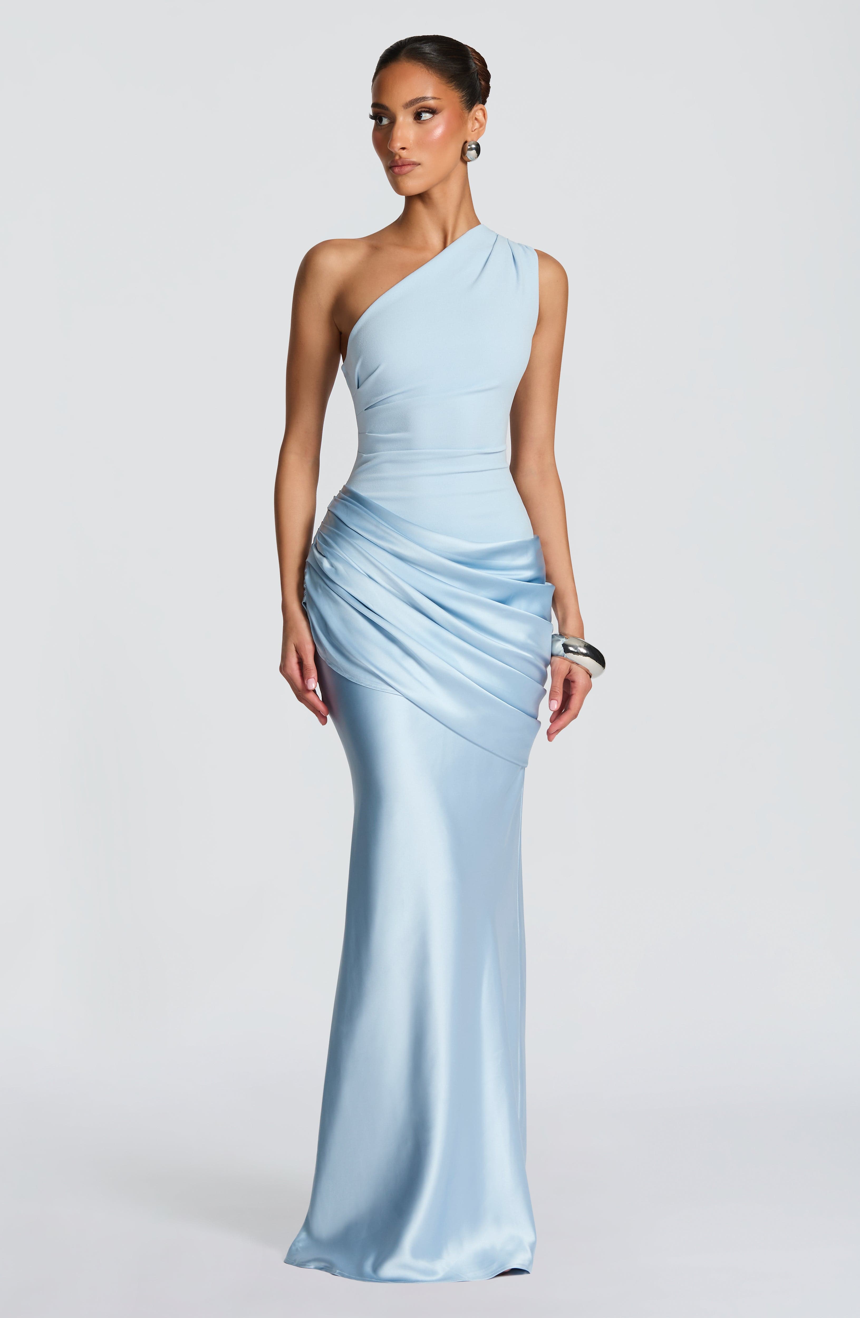 Melivya™ Malina Long Dress – Glacier Blue