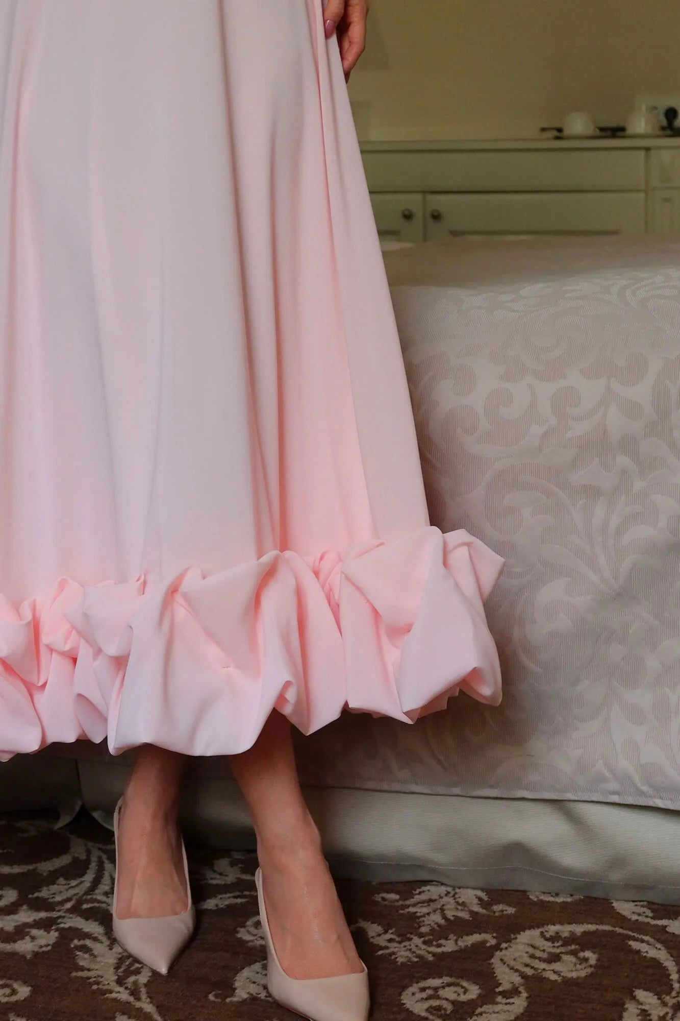 Melivya™ Flounce Bustier Midi Dress