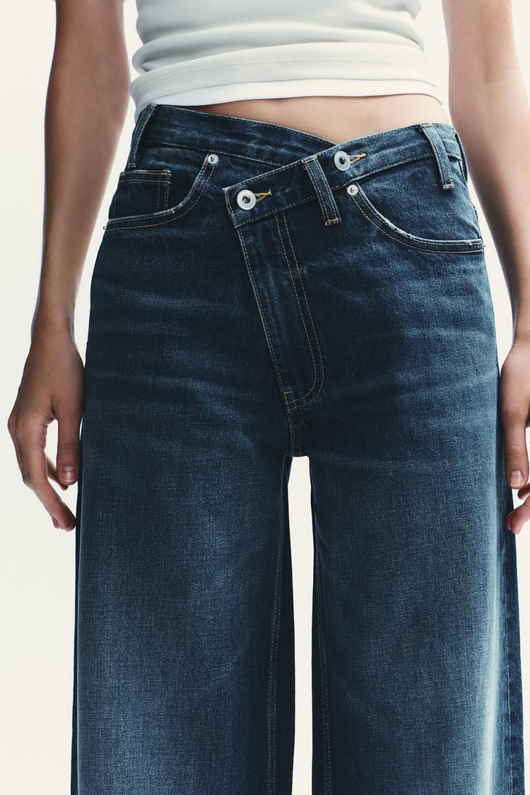 Melivya™ Vintage Wash Wide-Leg Denim Pants