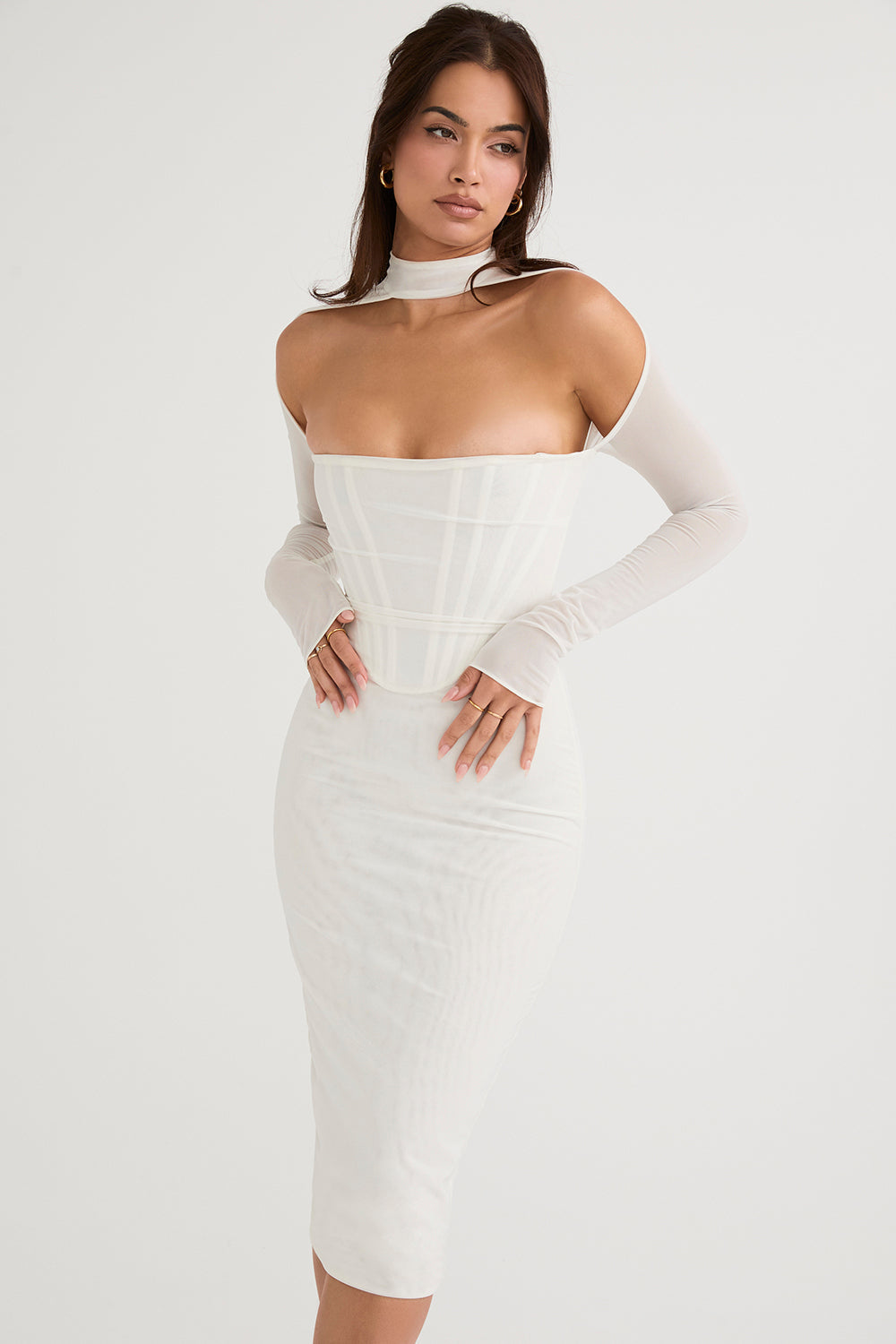 Melivya™ MILAROSE WHITE MESH CORSET - White