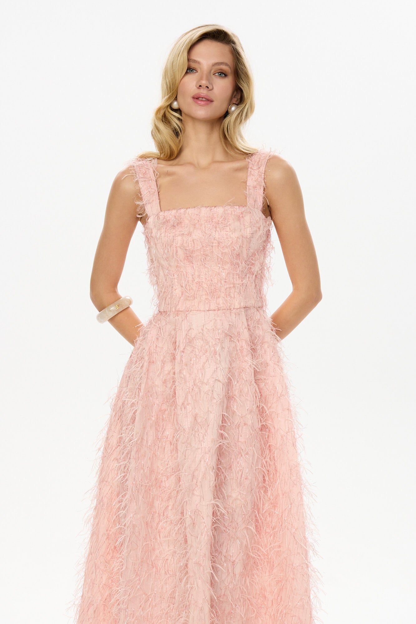 Melivya™ Pleated Corset Midi Dress
