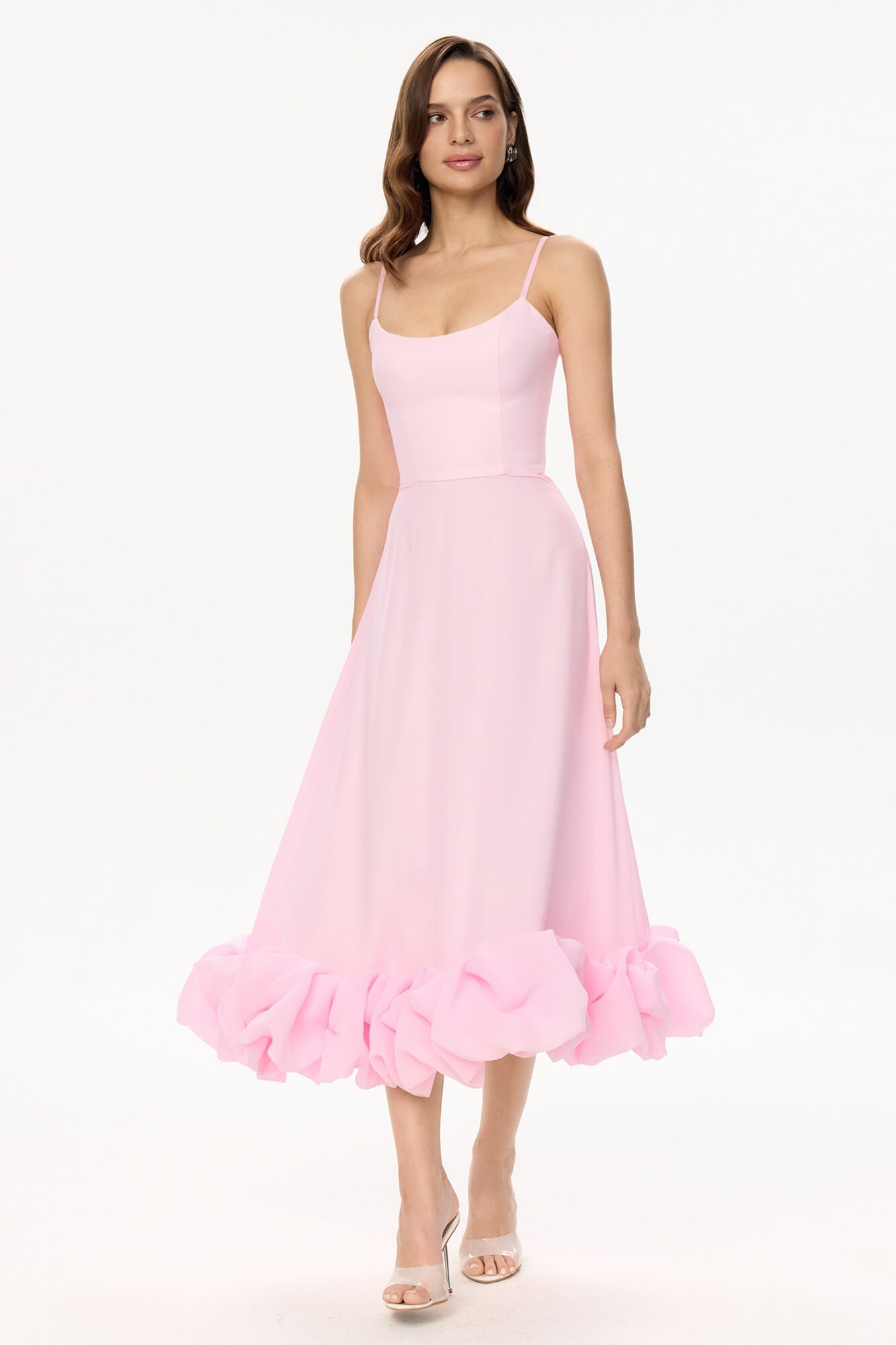 Melivya™ Flounce Bustier Midi Dress