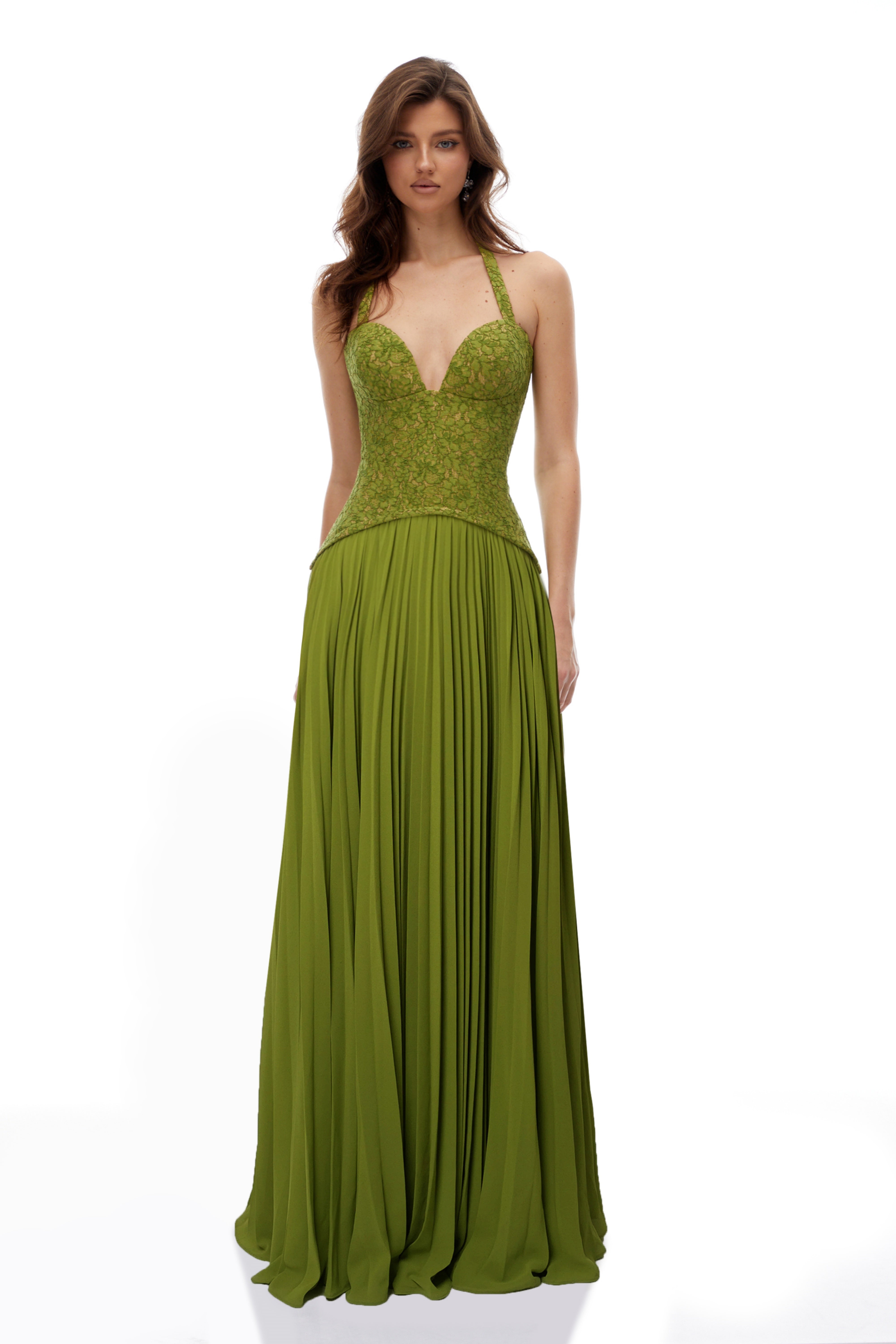 Melivya™ Emerald Corset Gown