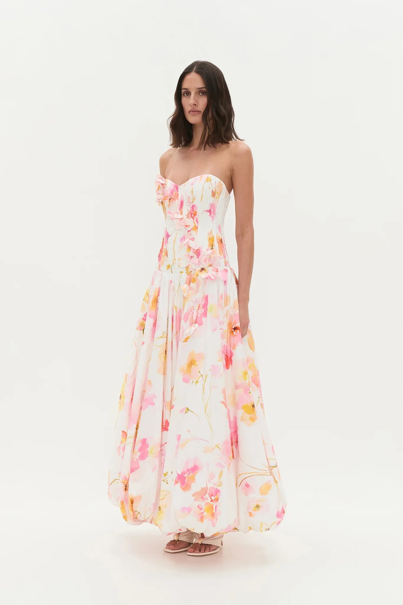 Melivya™ Golden Garden Strapless Gown