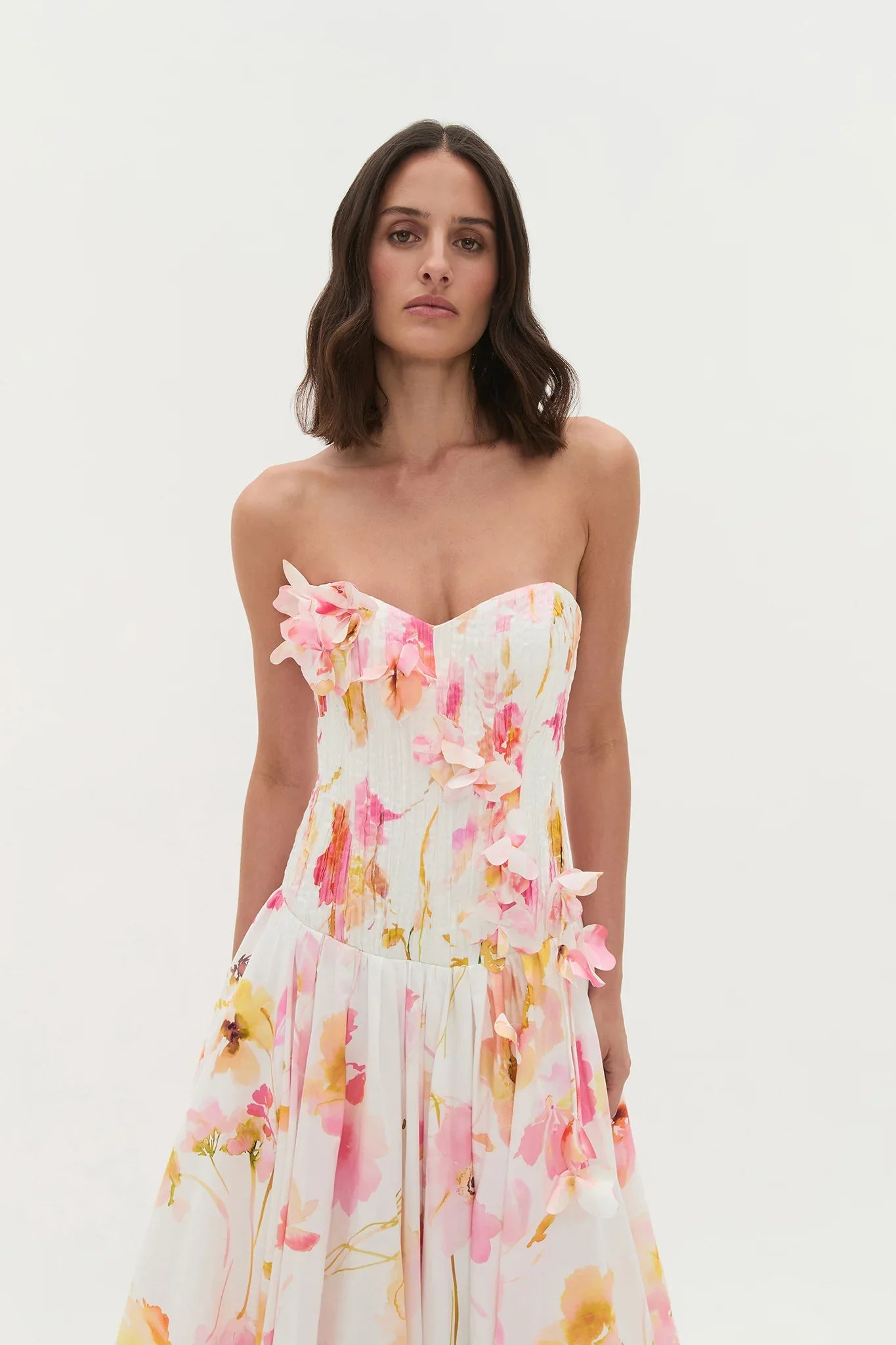 Melivya™ Golden Garden Strapless Gown