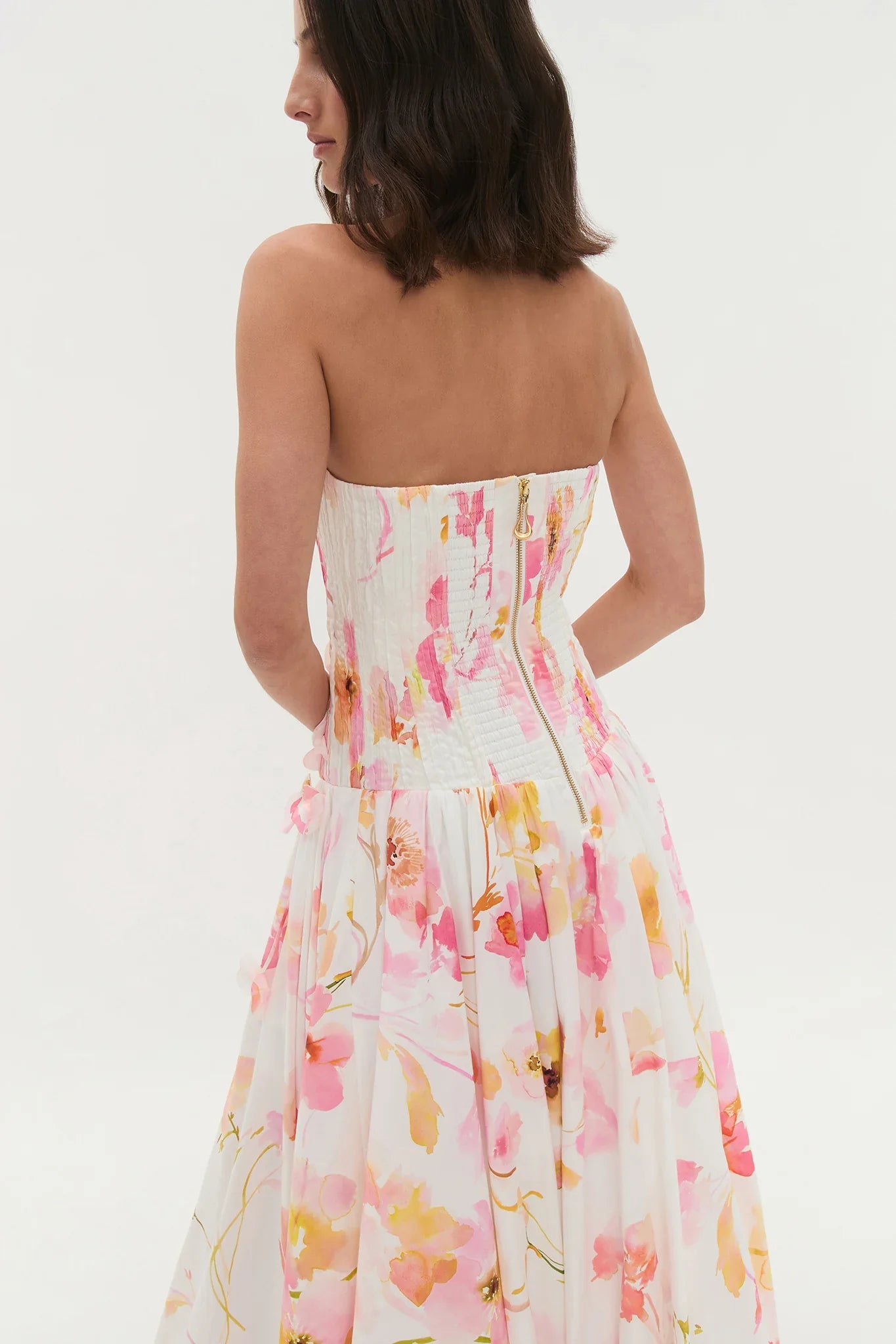 Melivya™ Golden Garden Strapless Gown