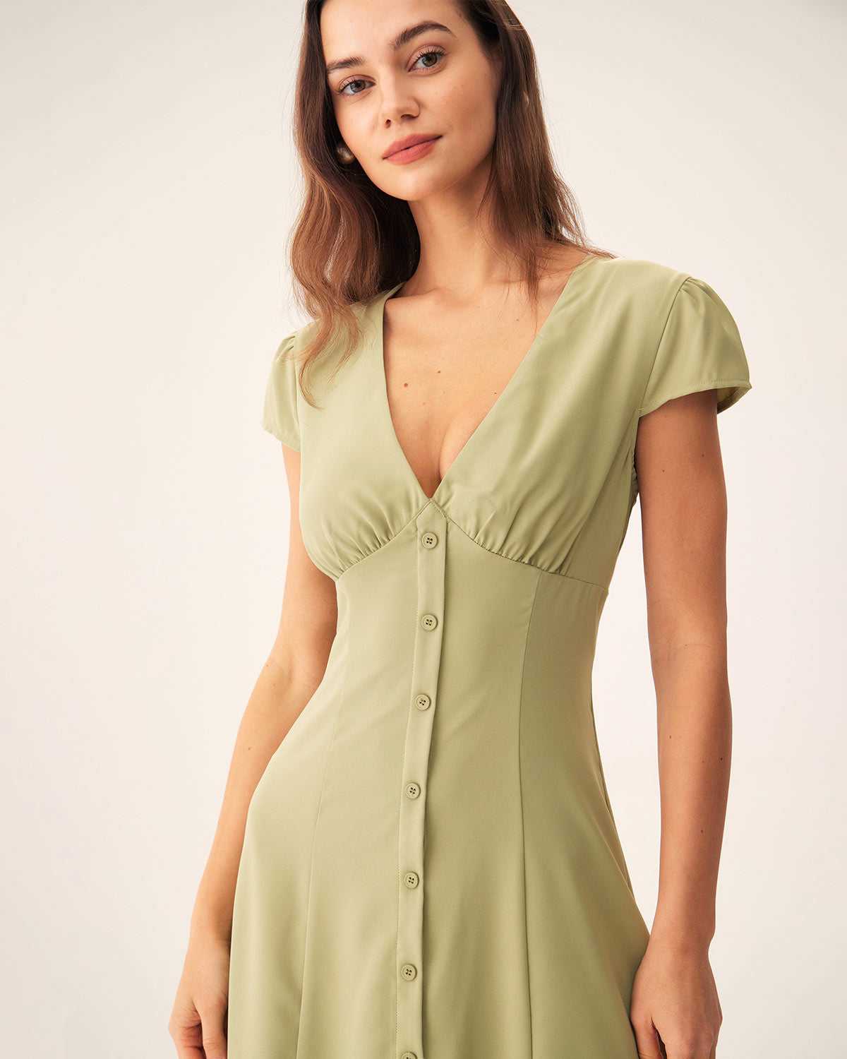 Melivya™  V-Neck Midi Dress