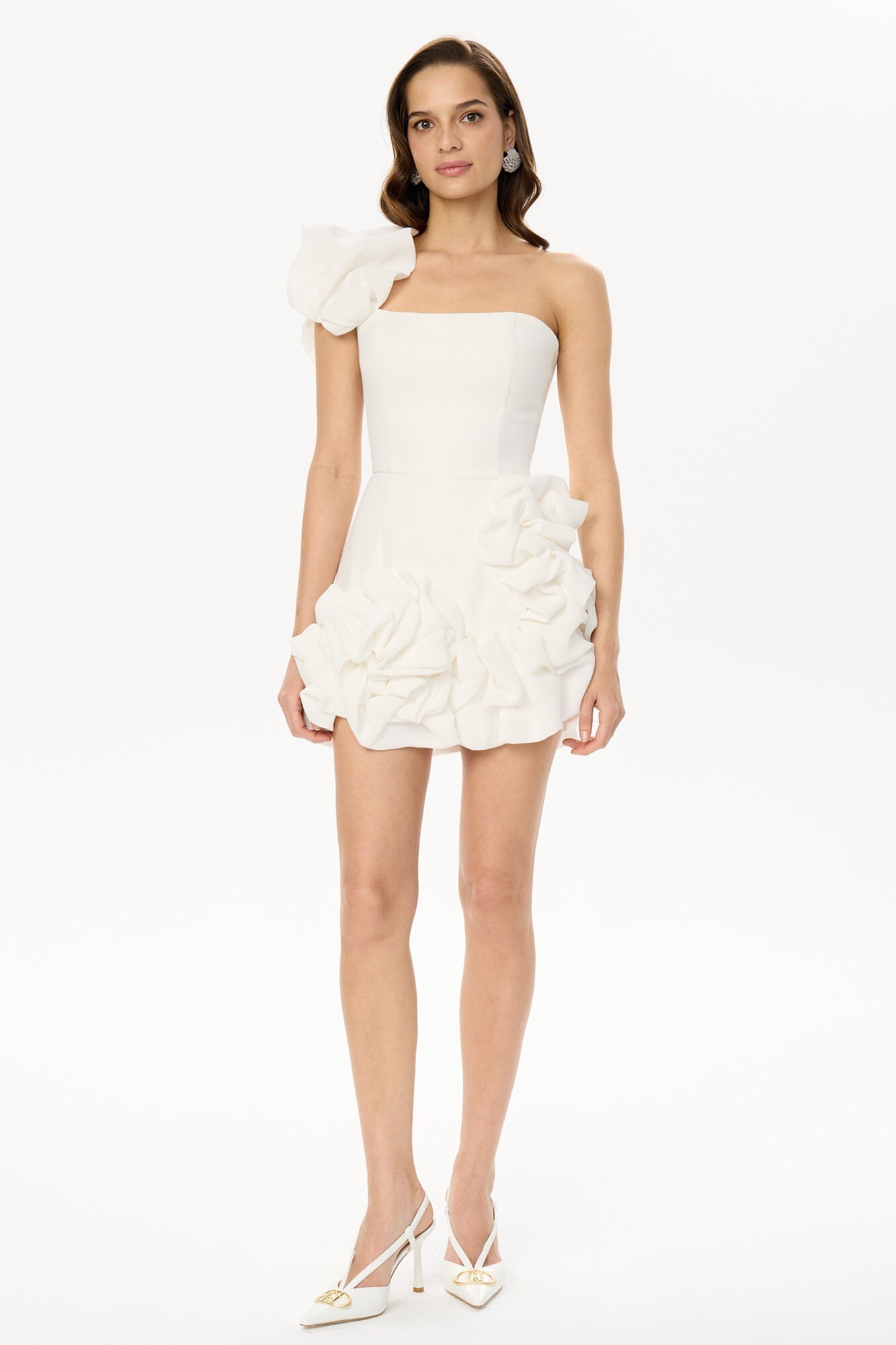 Melivya™ Flounced Bottom One Shoulder Bustier Dress
