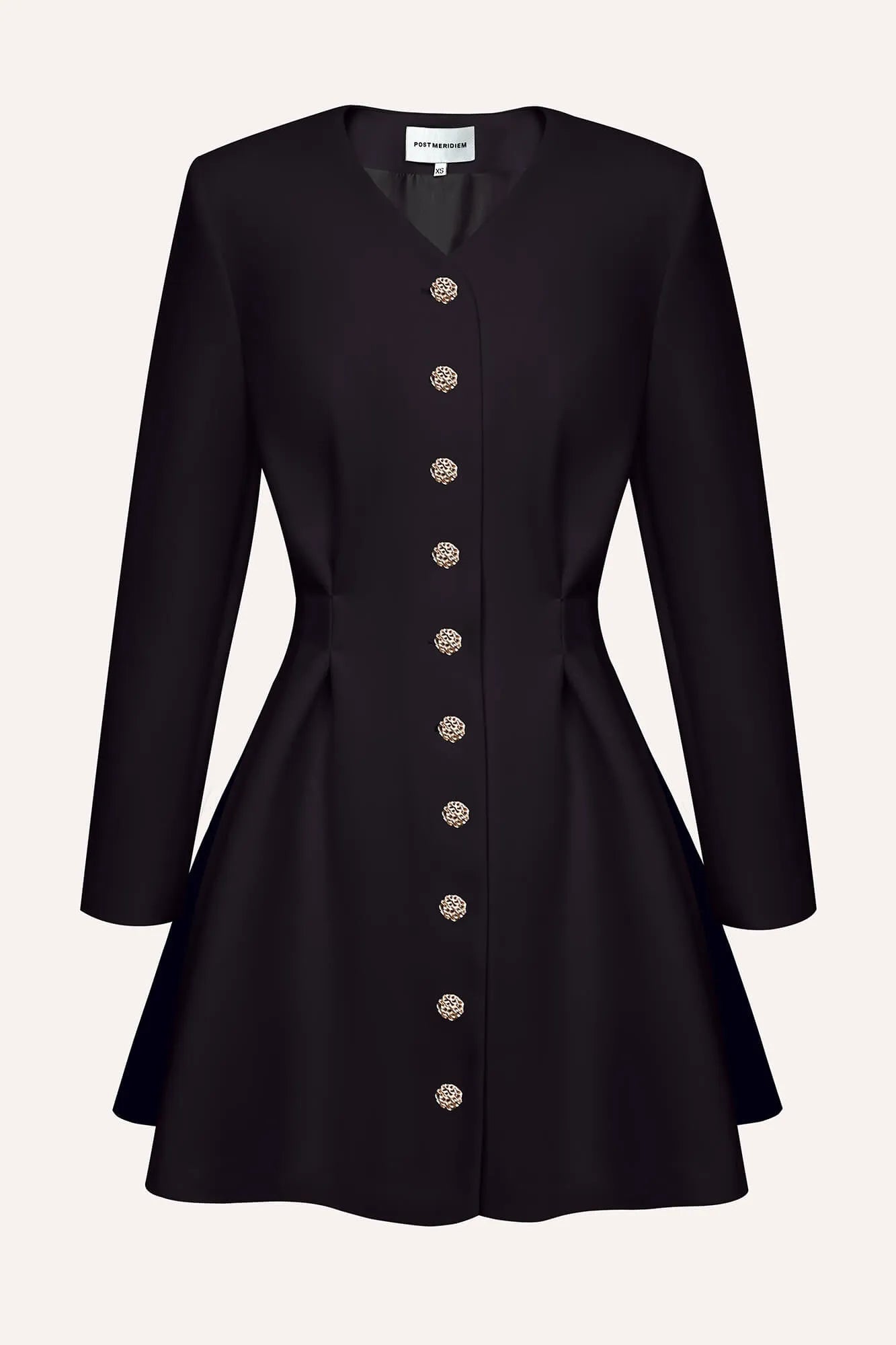 Melivya™ Long Sleeve Button Front Mini Dress