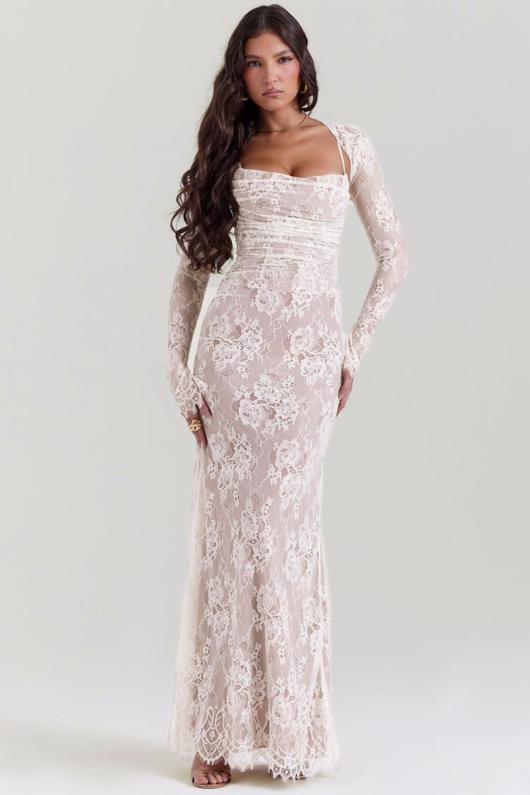 Melivya™ ARTEMIS VINTAGE CREAM LACE DRESS