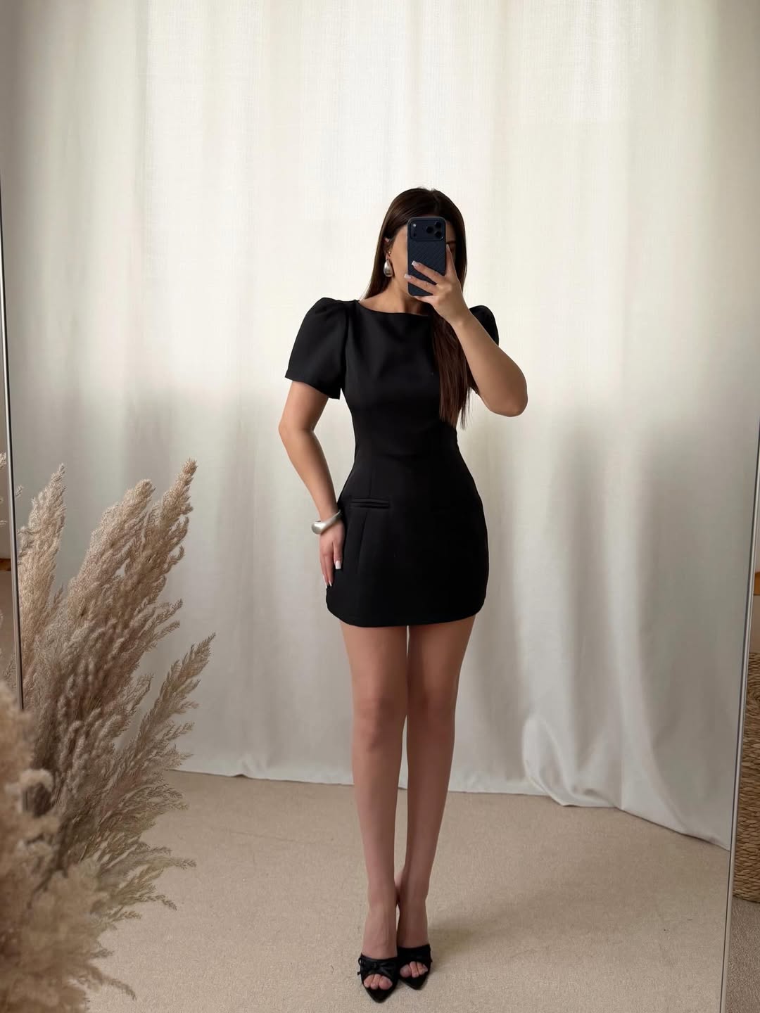 Melivya™ Black Diamanté Dress