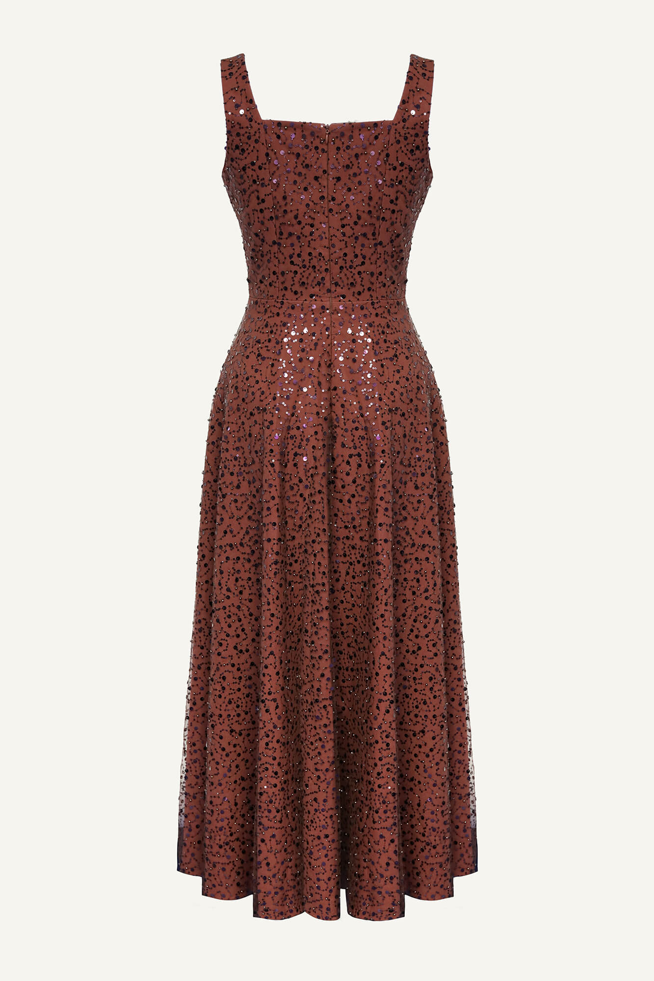 Melivya™ Embellished Midi Dress with Sequins and Beads